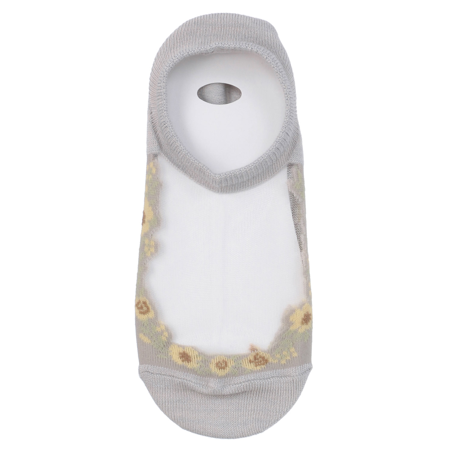 【先行予約】シースルーソックス  カバーソックス  花草柄 - 画像3