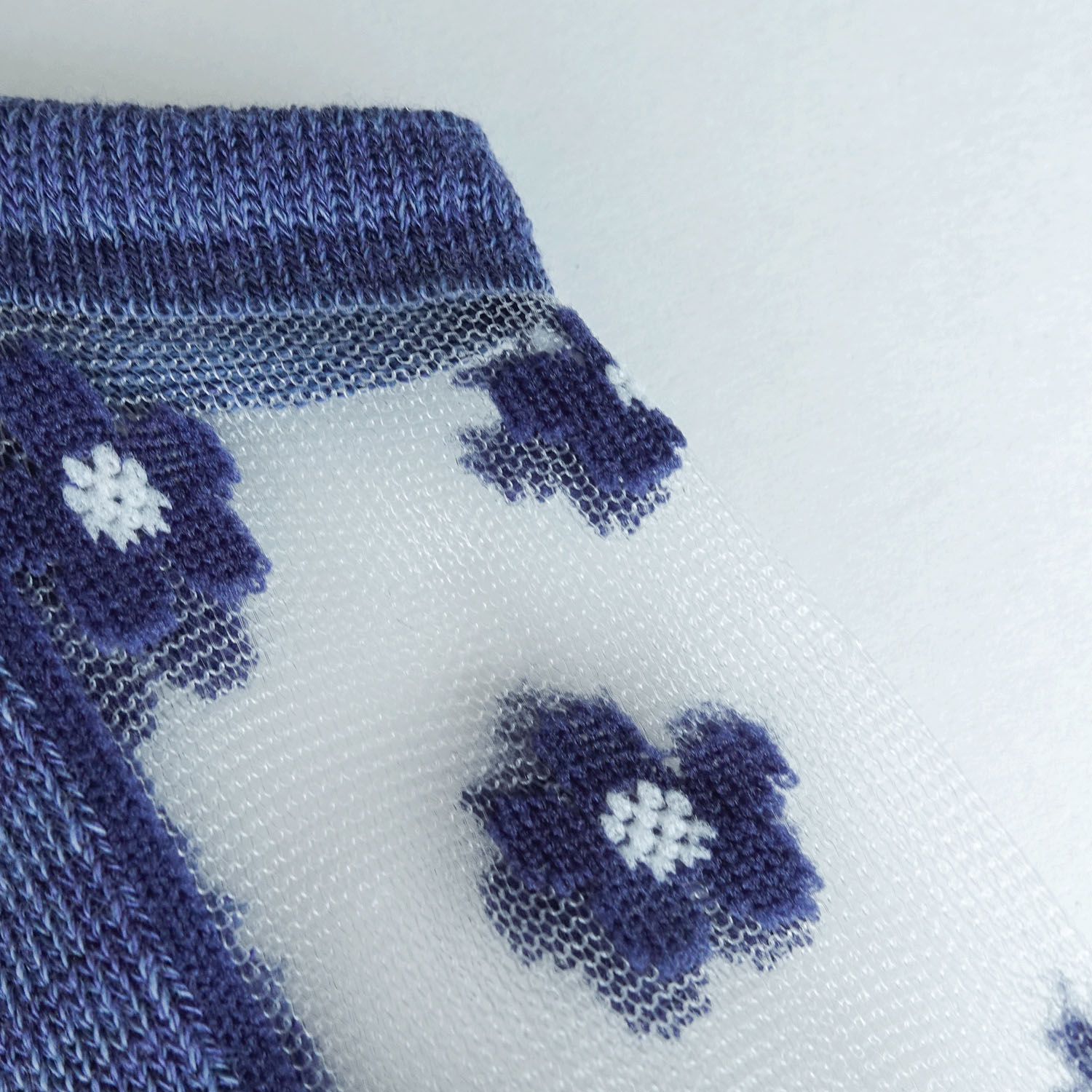 シースルーソックス  カバーソックス デイジー柄 - 画像2