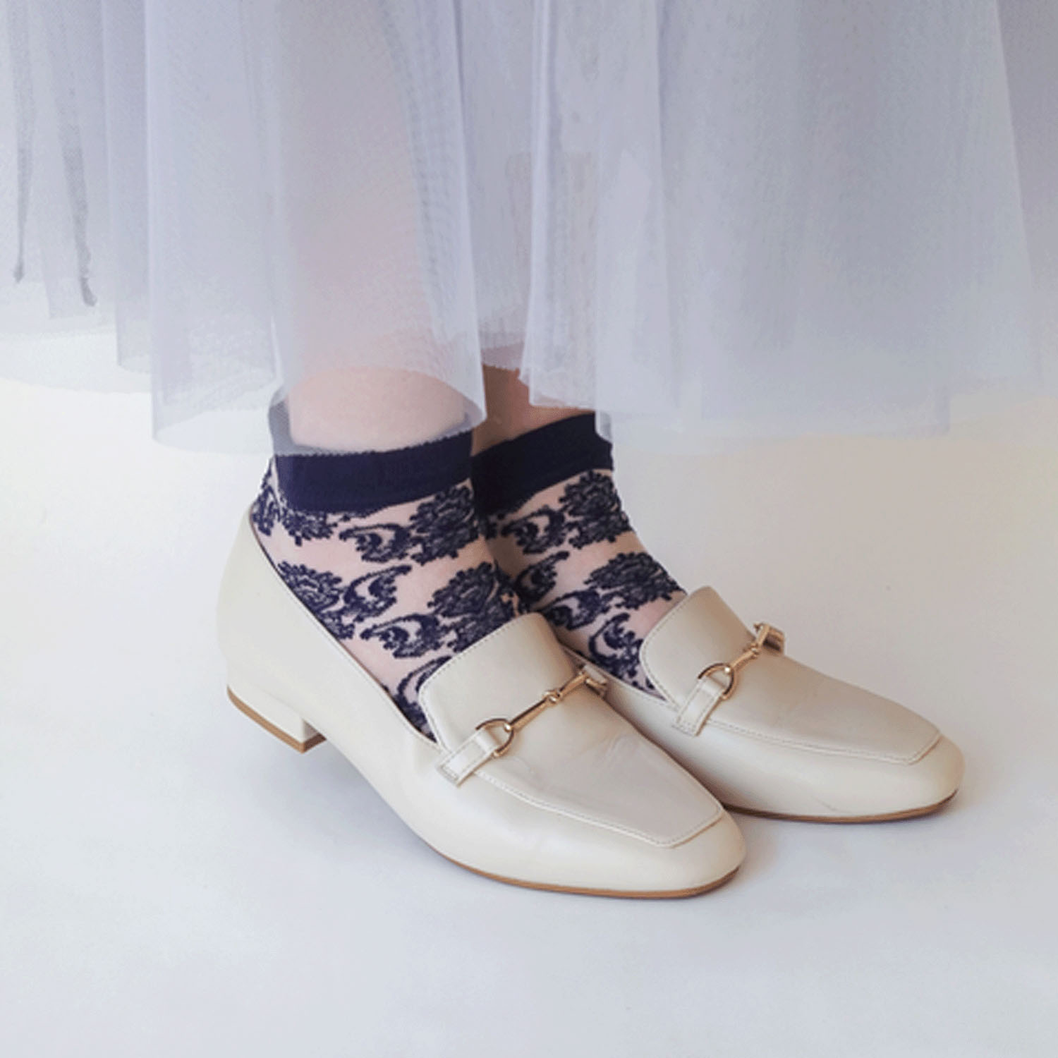 25SS新作 シースルーソックス ダマスク柄【在庫限り】 - 画像12