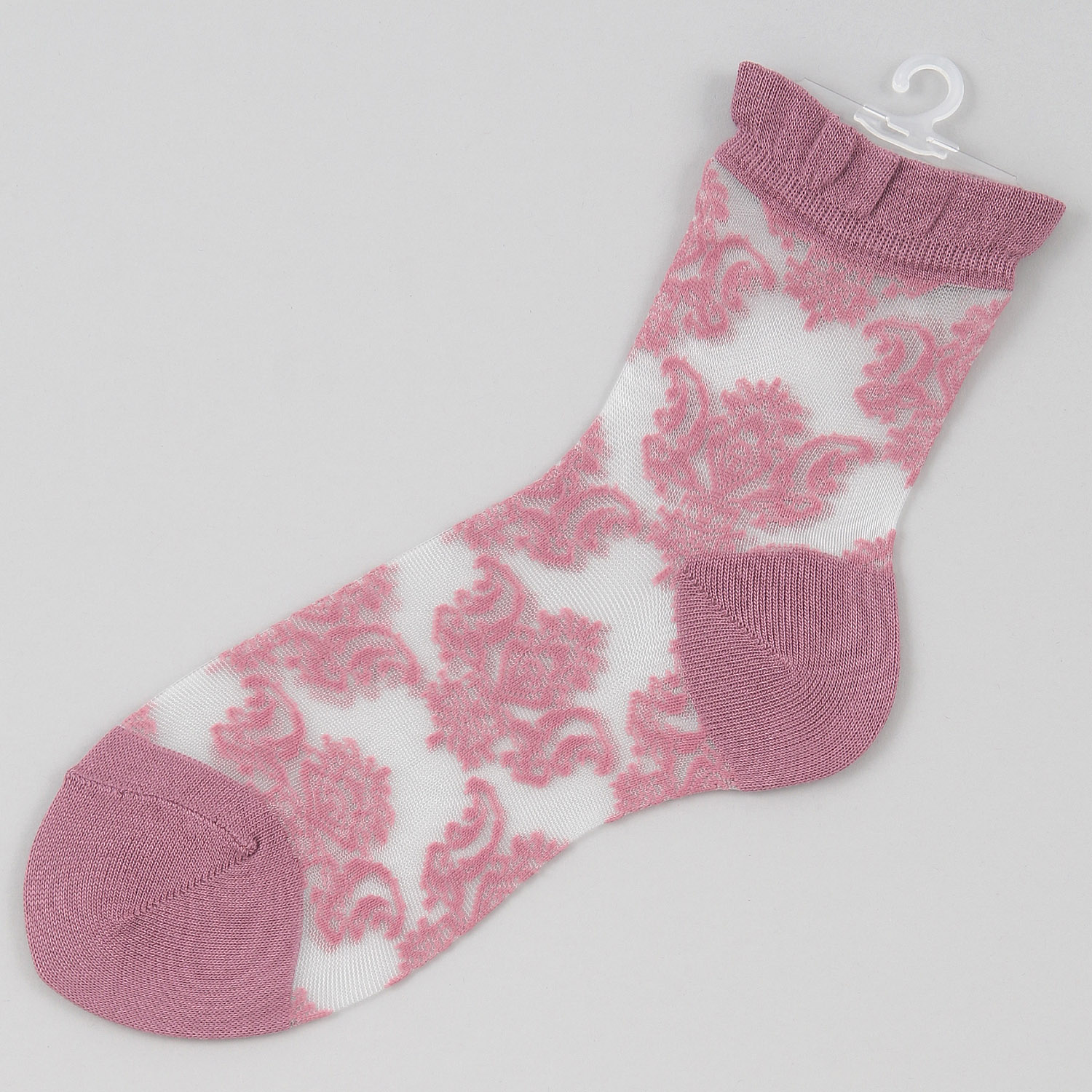 25SS新作 シースルーソックス ダマスク柄【在庫限り】 - 画像4