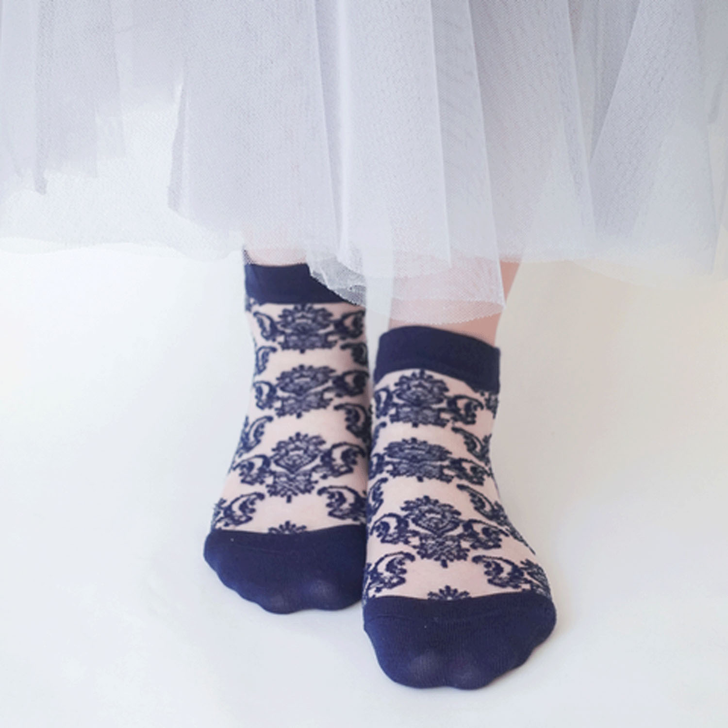 25SS新作 シースルーソックス ダマスク柄【在庫限り】 - 画像10