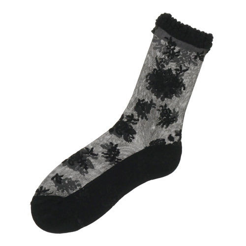 大人気★シースルーソックス 総バラ柄 - 画像10