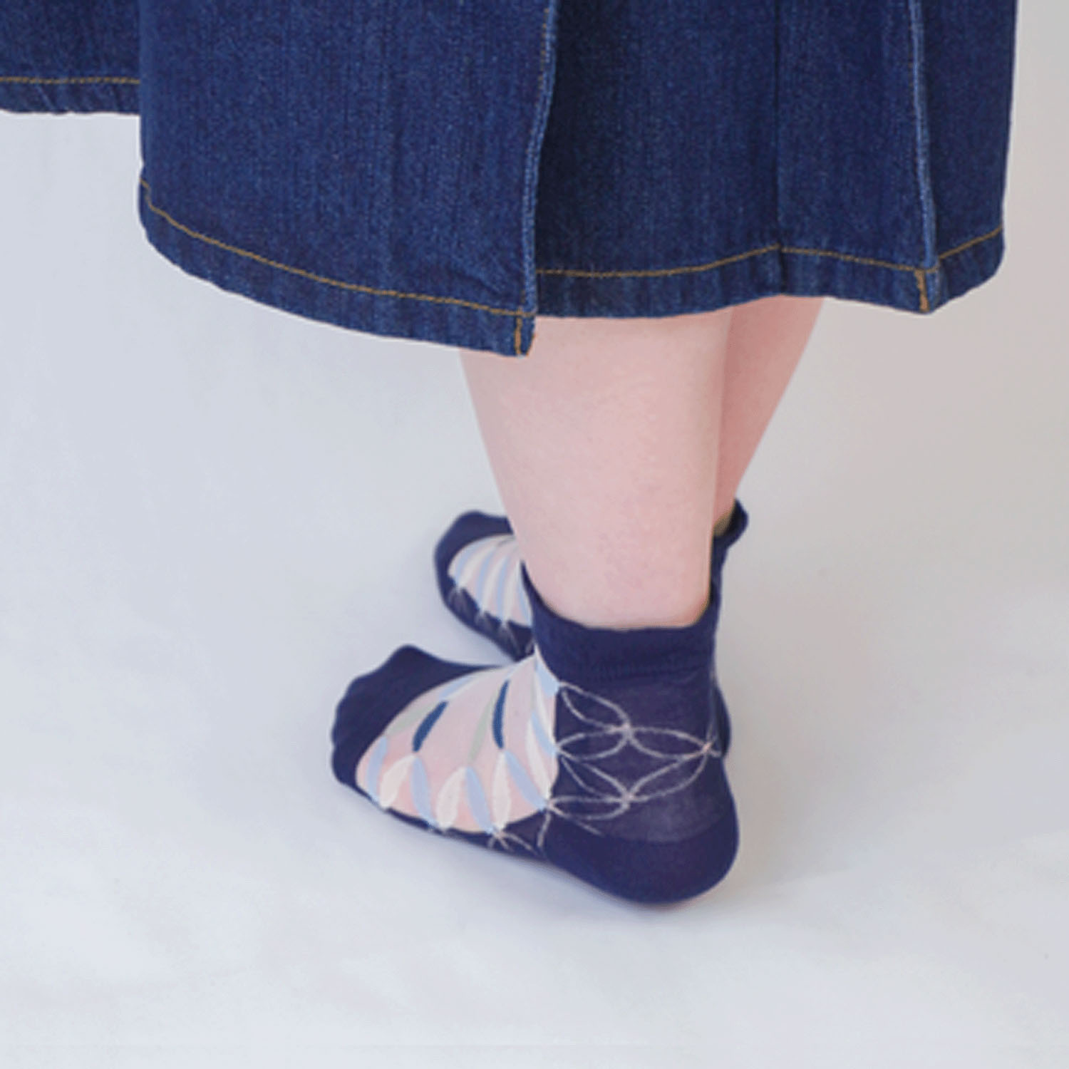 【モカブラウンのみ】25SS新シリーズ シースルーソックス 和モダン 七宝柄【在庫限り】 - 画像15