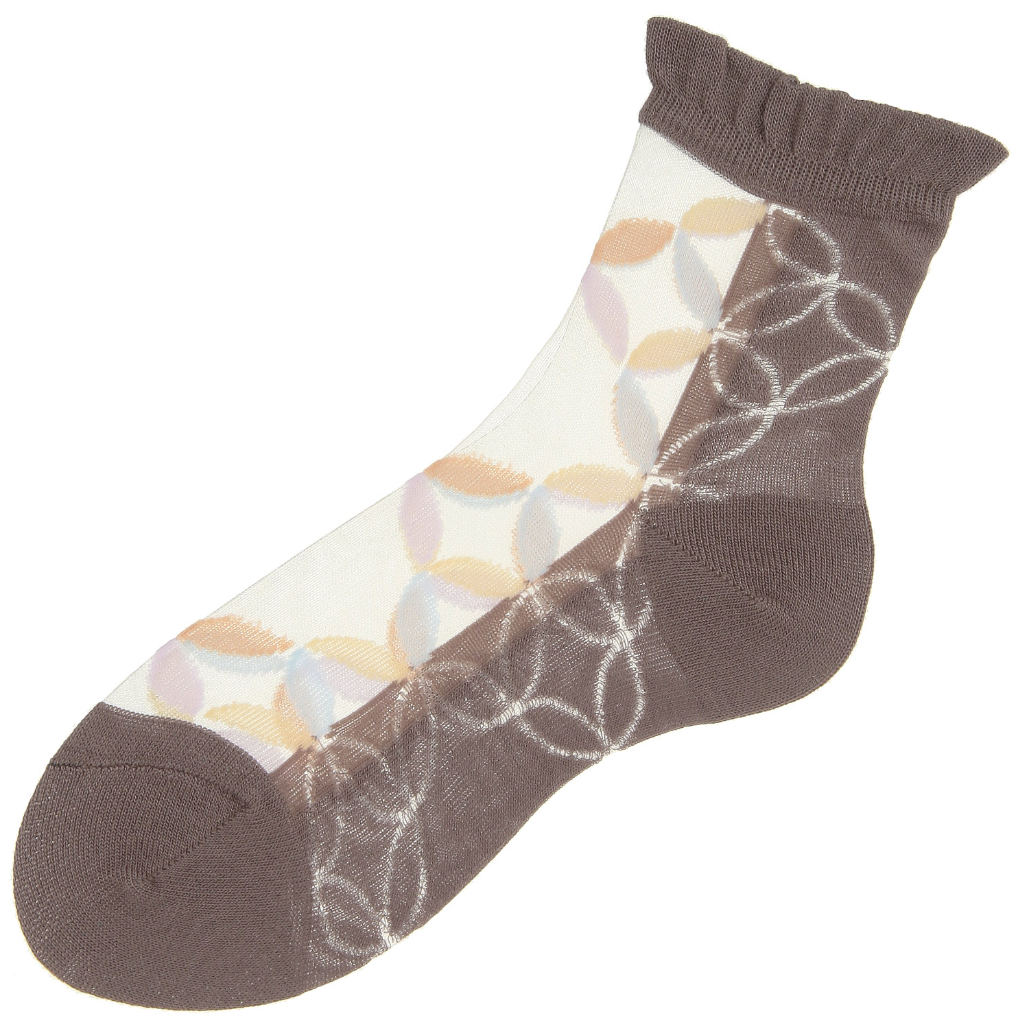 【モカブラウンのみ】25SS新シリーズ シースルーソックス 和モダン 七宝柄【在庫限り】 - 画像8