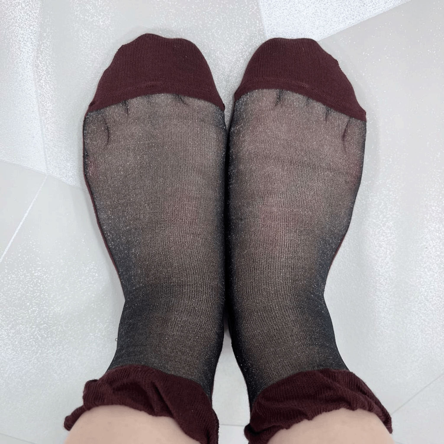 やわらかナイロン シースルーソックス  バイカラー【在庫限り】 - 画像8