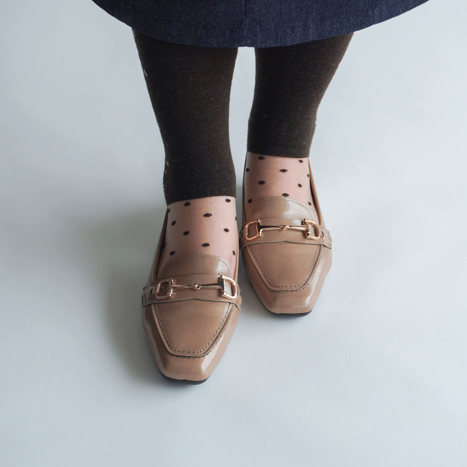 25AW新柄  シースルーソックス  ハイソックス アンゴラ混 お花柄【在庫限り】 - 画像7