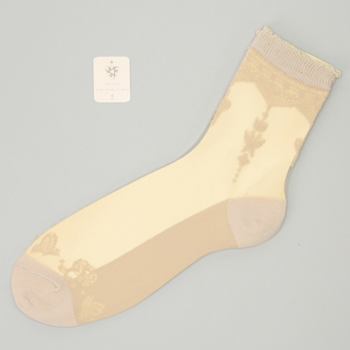 ≪大寸≫シースルーソックス 花・蝶柄 - 画像10