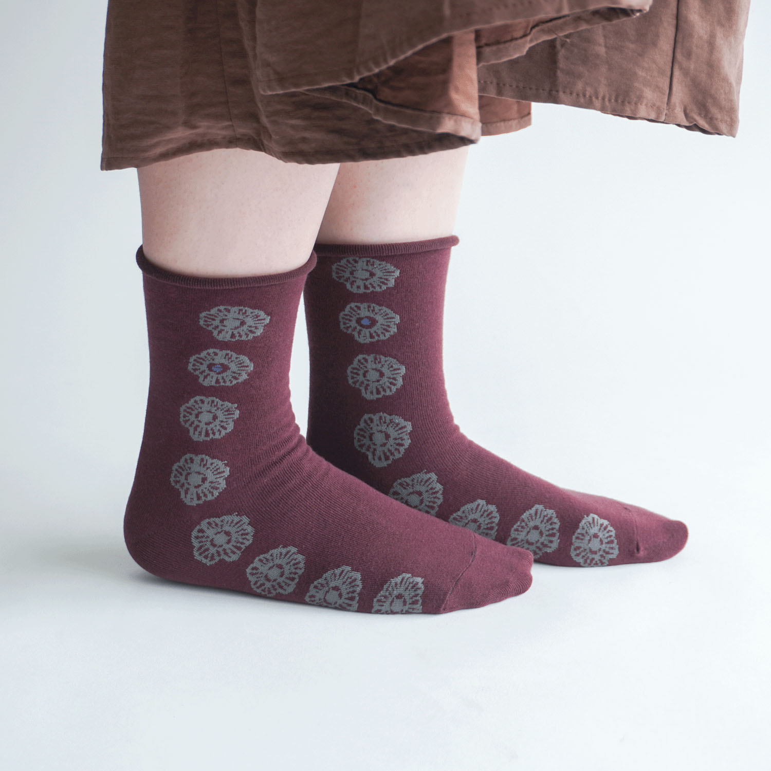 25AW 手篝ソックス  北欧花柄 - 画像4