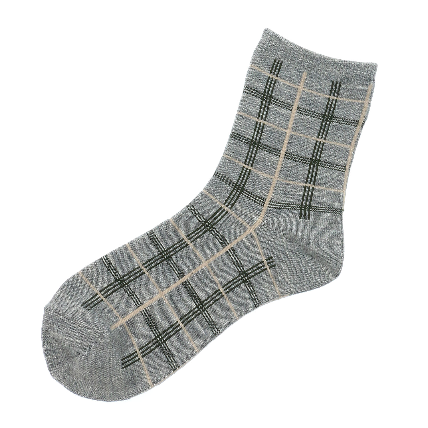 ぬくもり婦人ソックス チェック柄