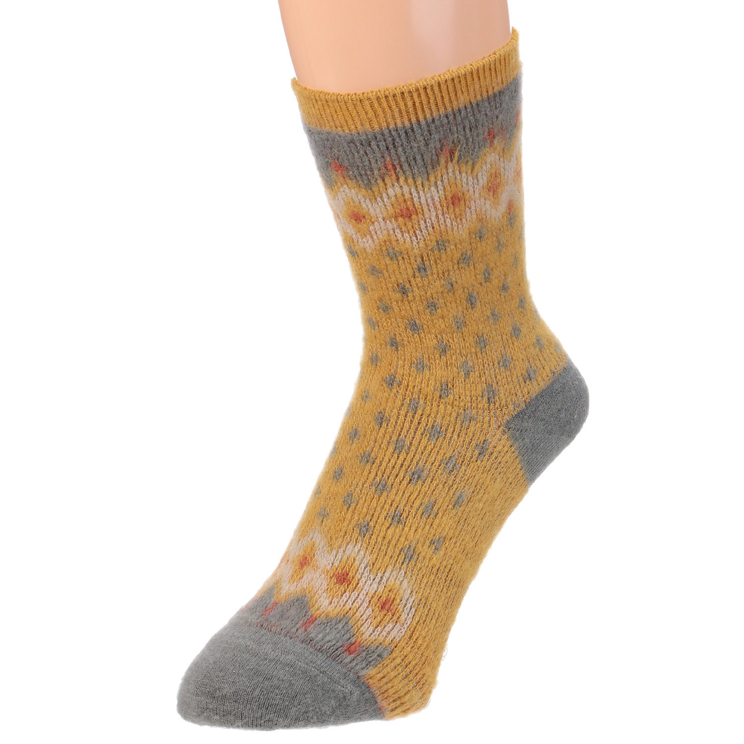 【レッドのみ】ギュレ 表起毛 ノルディック柄 靴下 日本製【在庫限り】 - 画像16