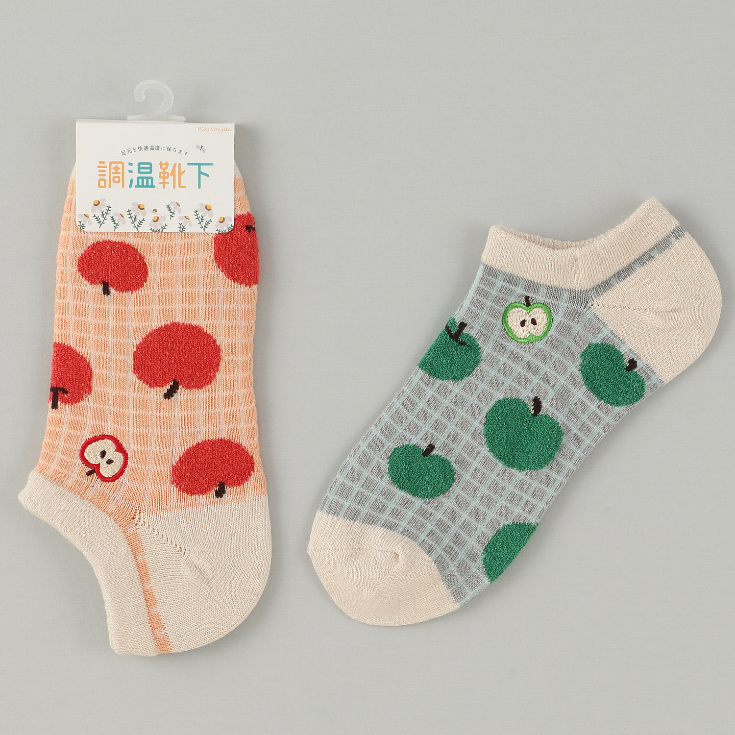 Natural Collection  スニーカー丈 アップル  靴下 - 画像1