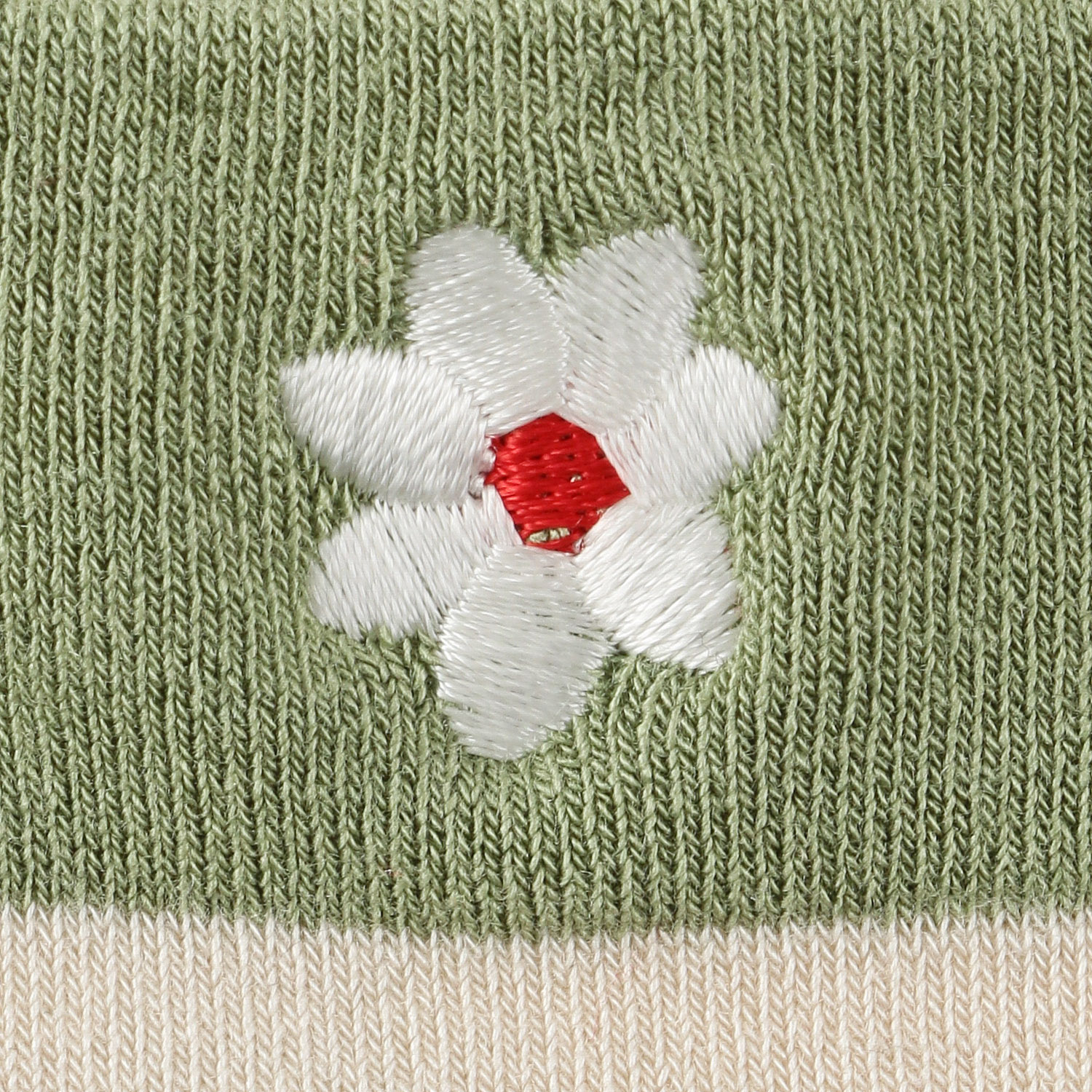 Natural Collection  クルー丈 シルクMIX ネコとフラワー柄  靴下 - 画像3