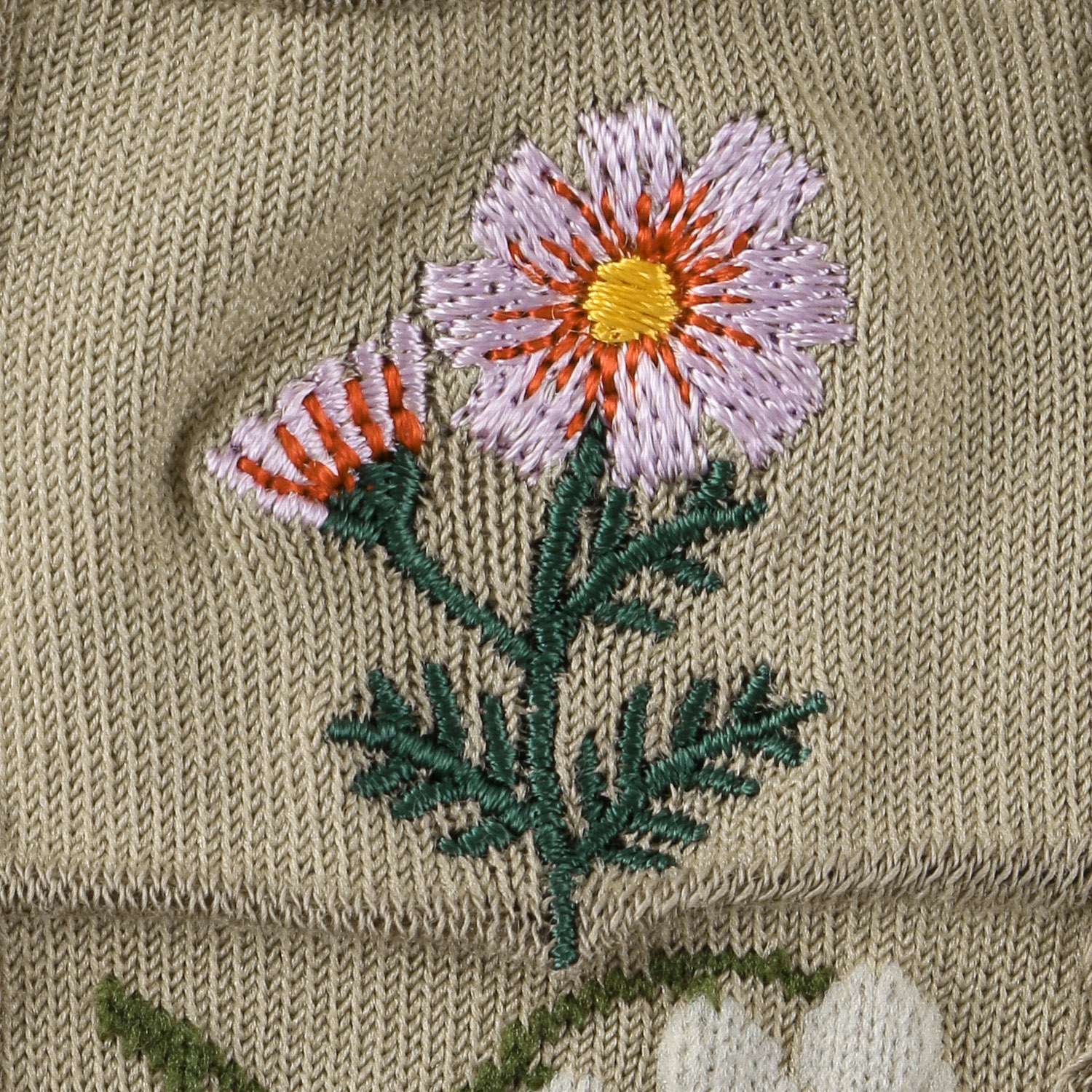 Natural Collection  クルー丈  パッチワークフラワー 靴下 - 画像3