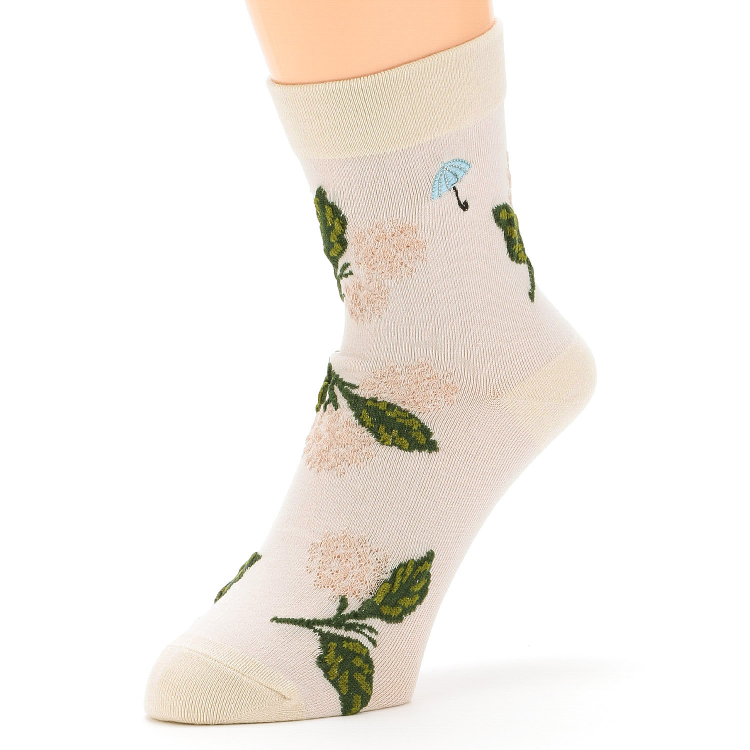 Natural Collection  クルー丈 シルクMIX 薄手 靴下 - 画像2