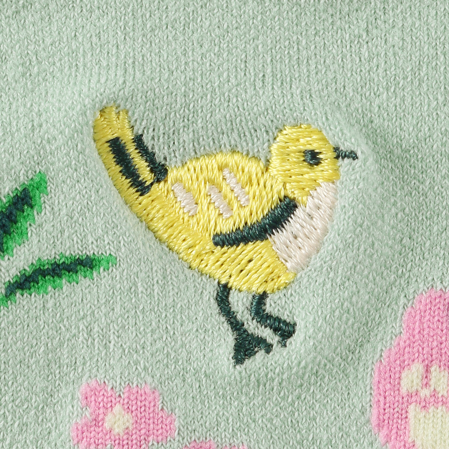 Natural Collection クルー丈 超冷感  小鳥柄 靴下 - 画像3