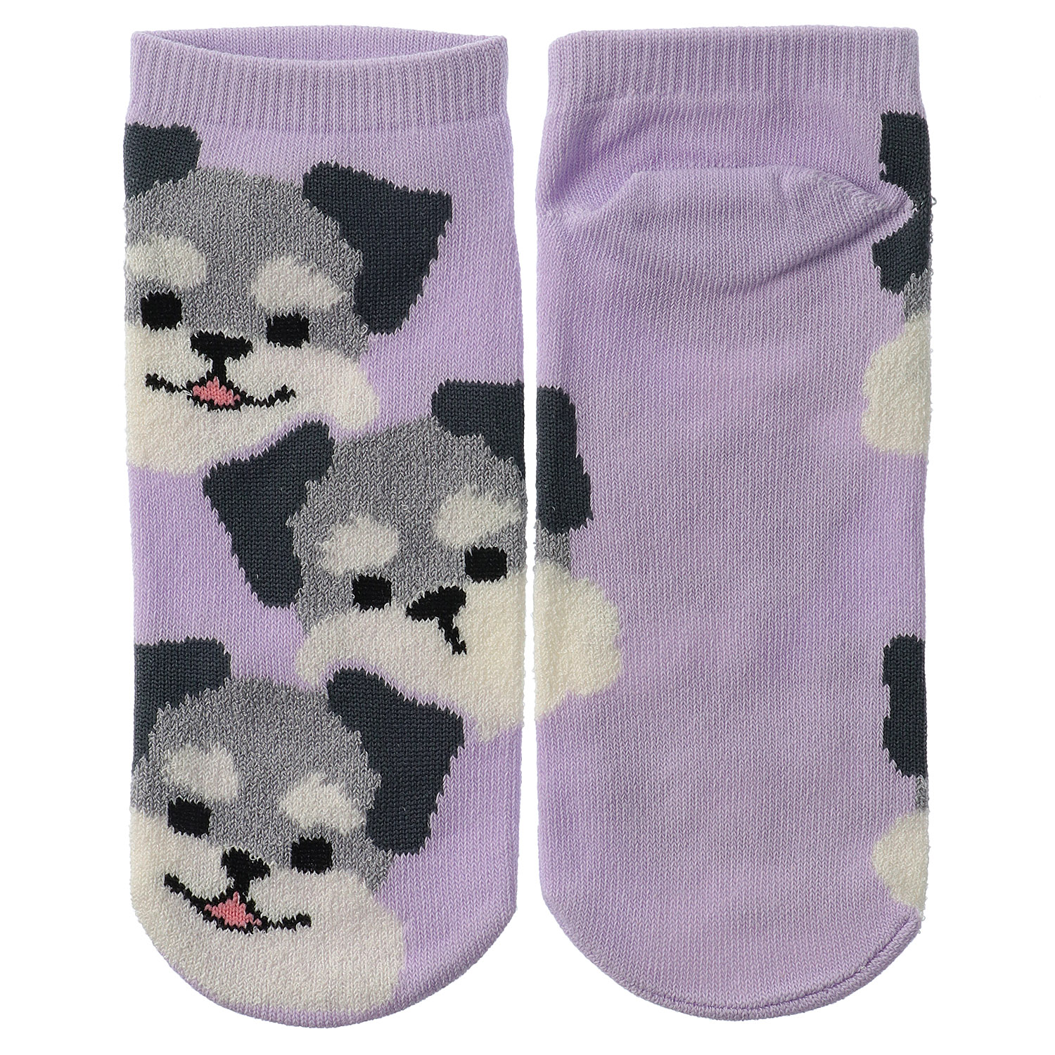 スニーカー丈  アニマル おもしろ靴下 シュナウザー いっぱい - 画像2