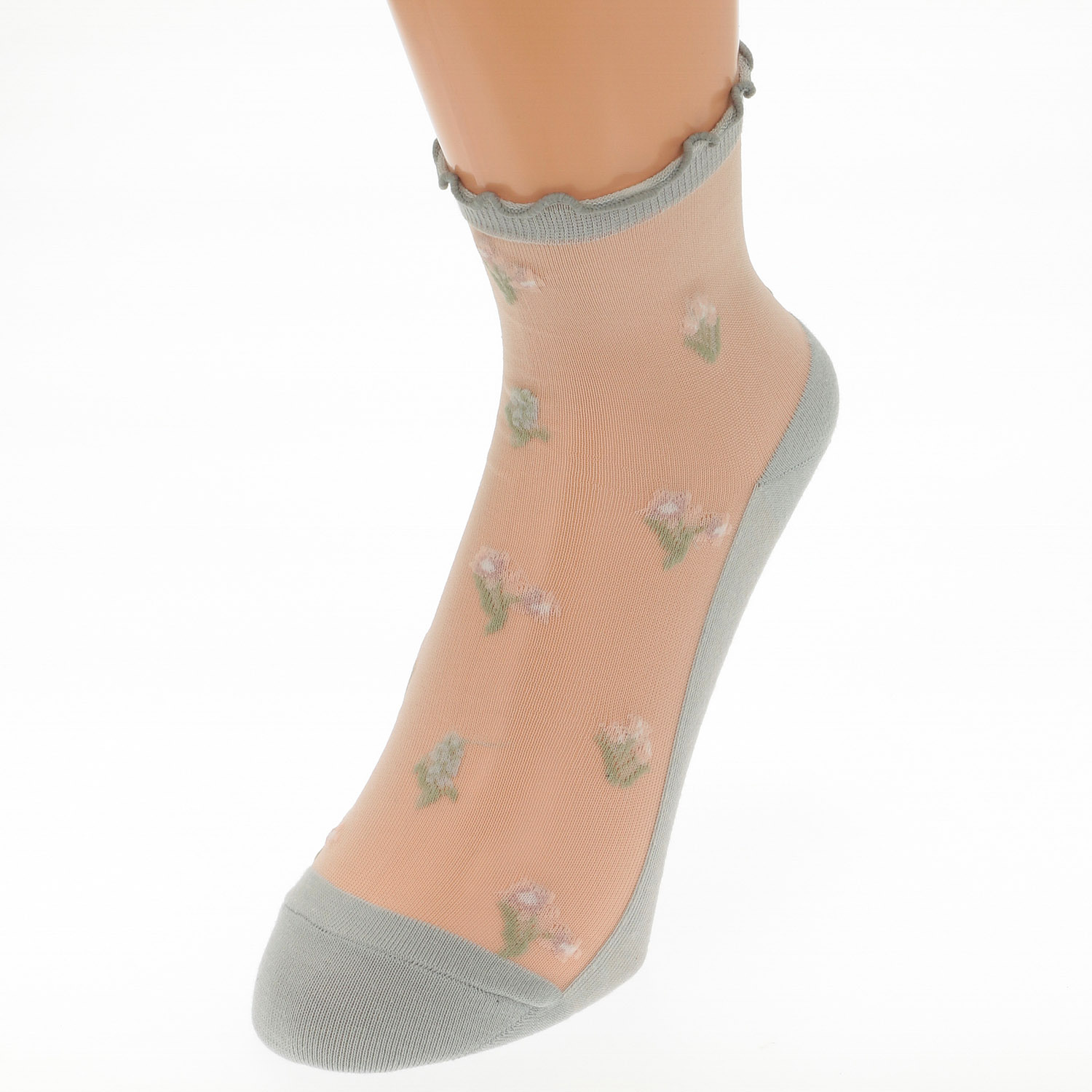 fukusuke FUN Sheery シースルーソックス ショート丈 - 画像3