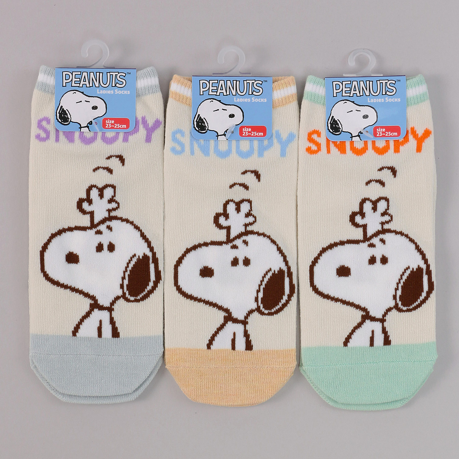 スニーカー丈  スヌーピー  フロント柄  靴下 - 画像1