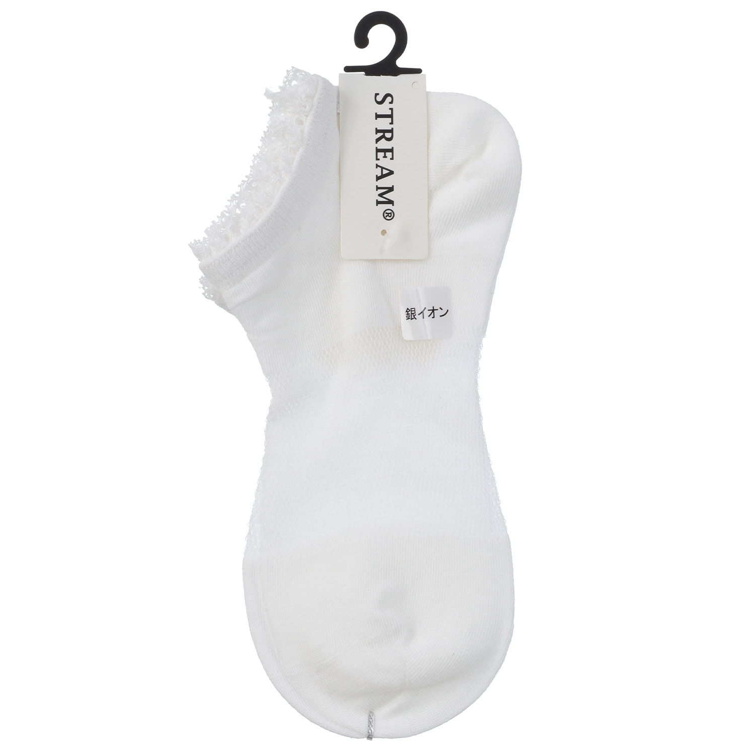 STREAM 鹿の子編み  レース付 スニーカー丈 靴下 - 画像2