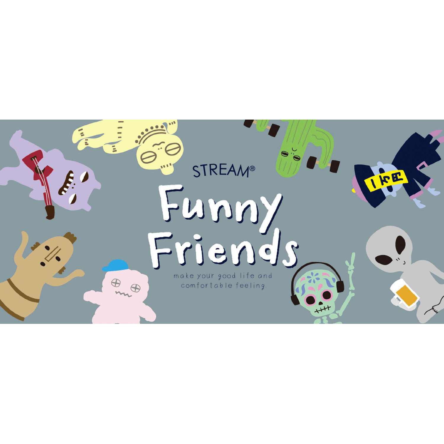 STREAM   Funny Friends フラフープハニワ  刺しゅう クルー丈 靴下 - 画像3