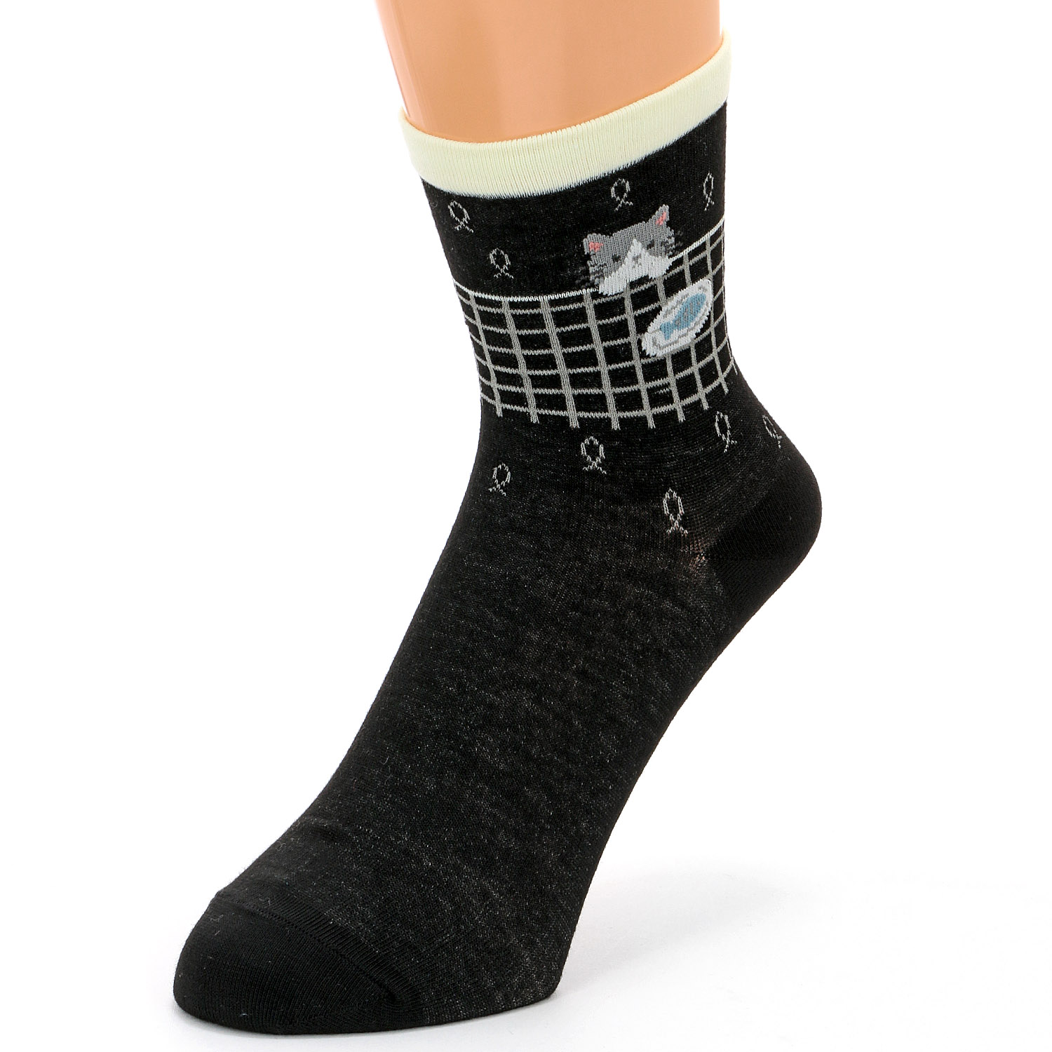 STREAM   ねことお魚 ロークルー 靴下 - 画像4