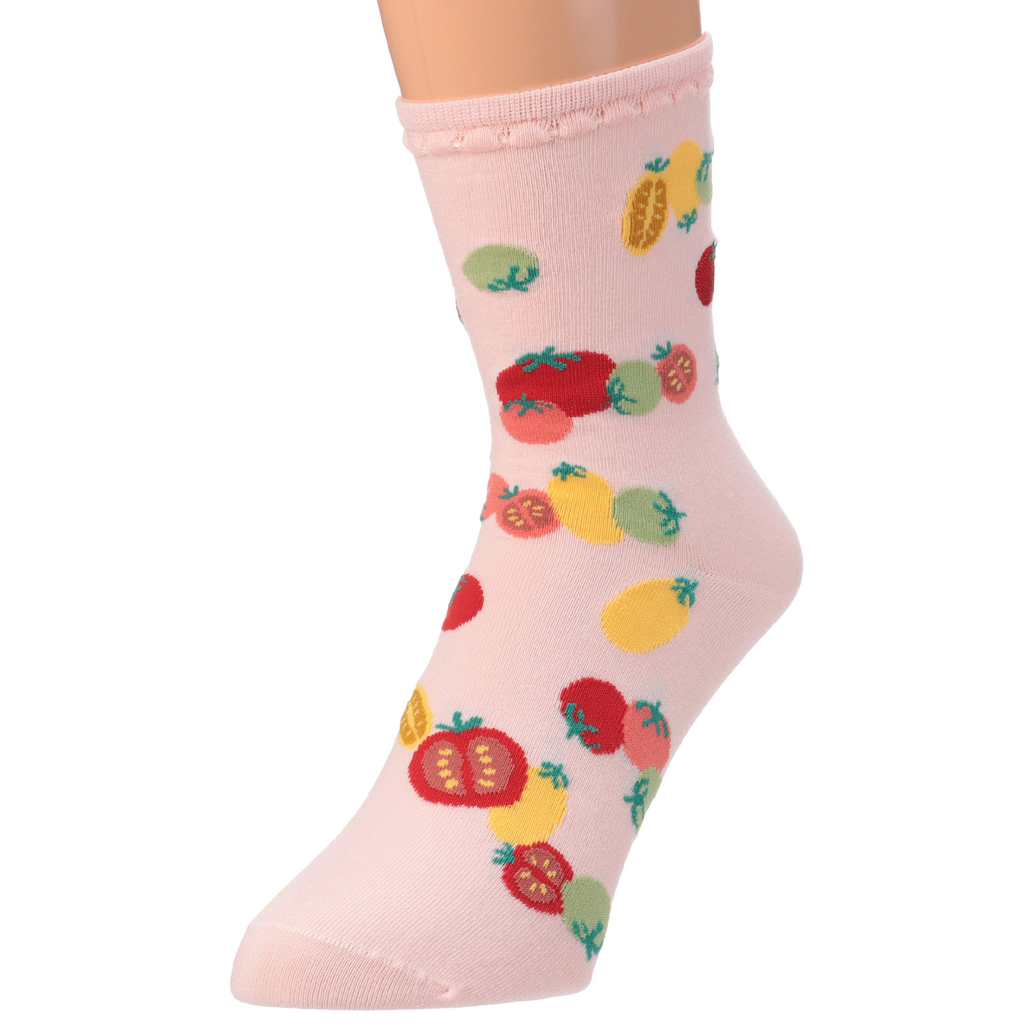 STREAM   トマト部分刺繍 クルー丈 靴下 - 画像5