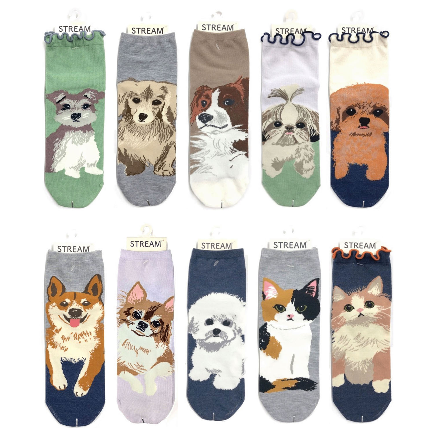 STREAM  DOG＆CAT SOCKS ロークルー - 画像1