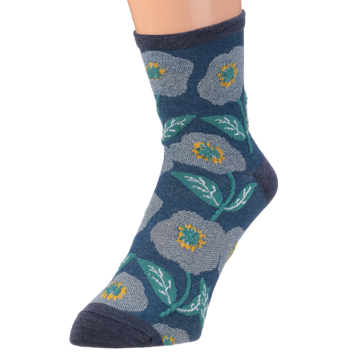 STREAM  ハーバルソックス 大きなお花 ロークルー 靴下 - 画像5