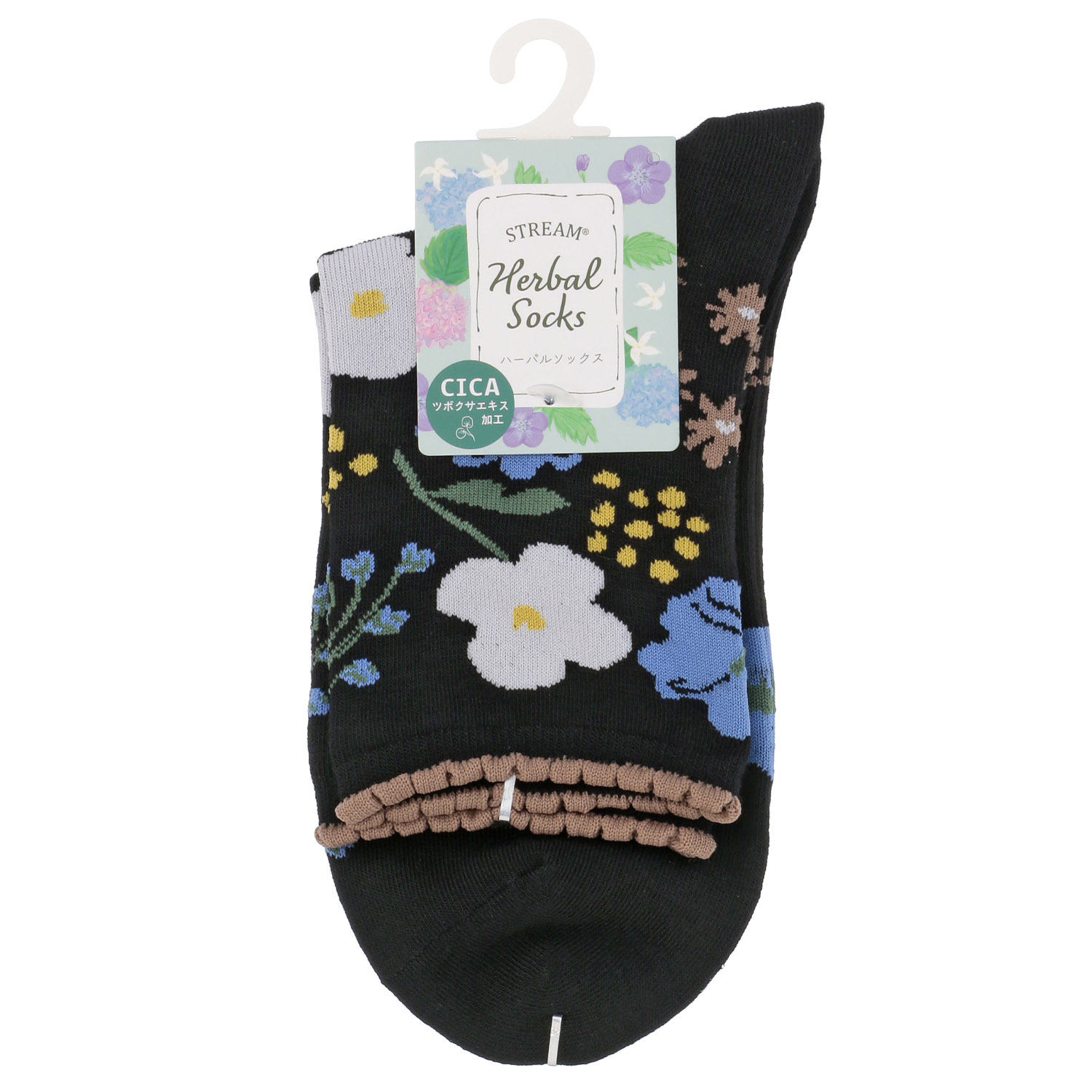 STREAM  ハーバルソックス たくさんのお花  ロークルー 靴下 - 画像3