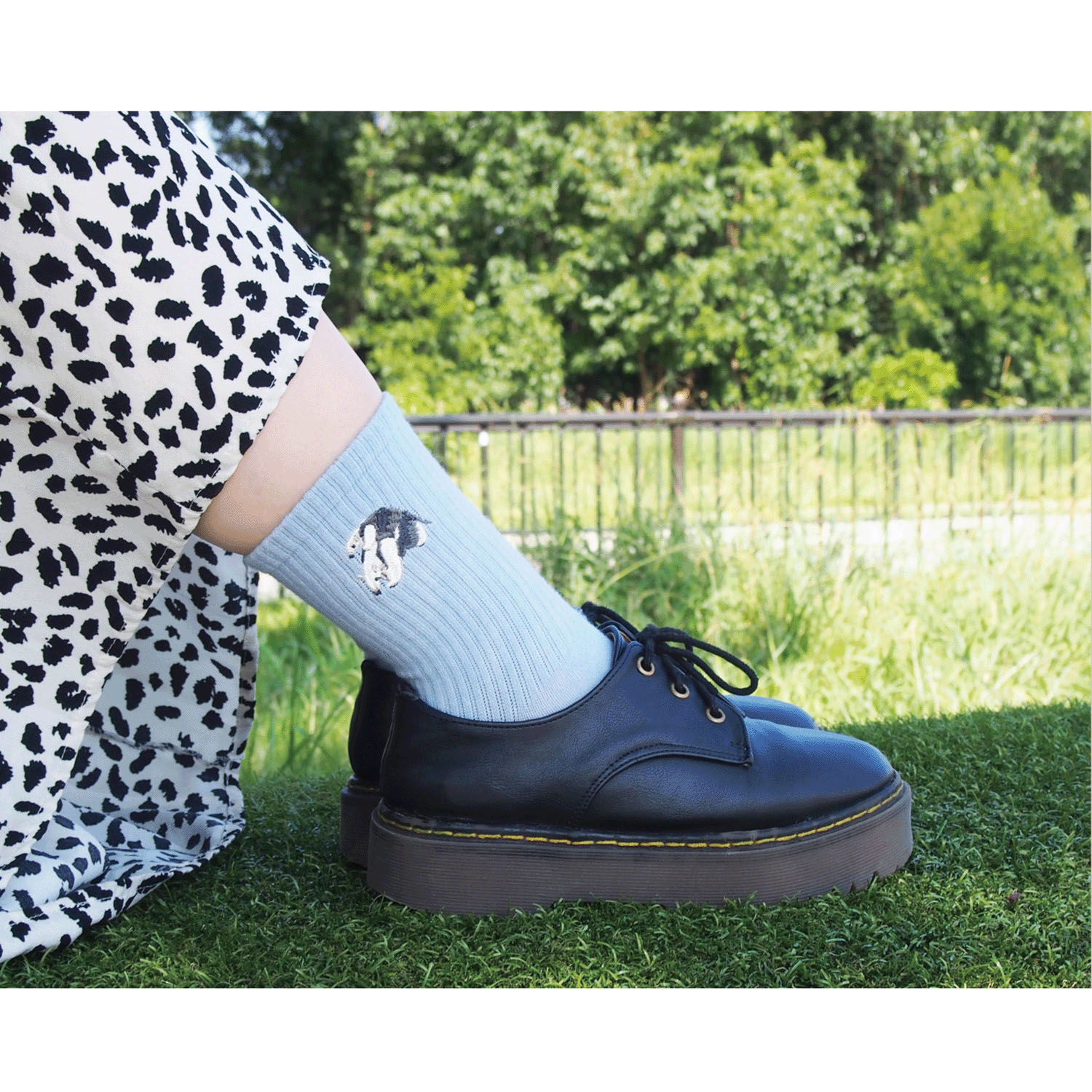 STREAM LIFE WITH YOU クルー丈 動物 刺繍 靴下【在庫限り】 - 画像9