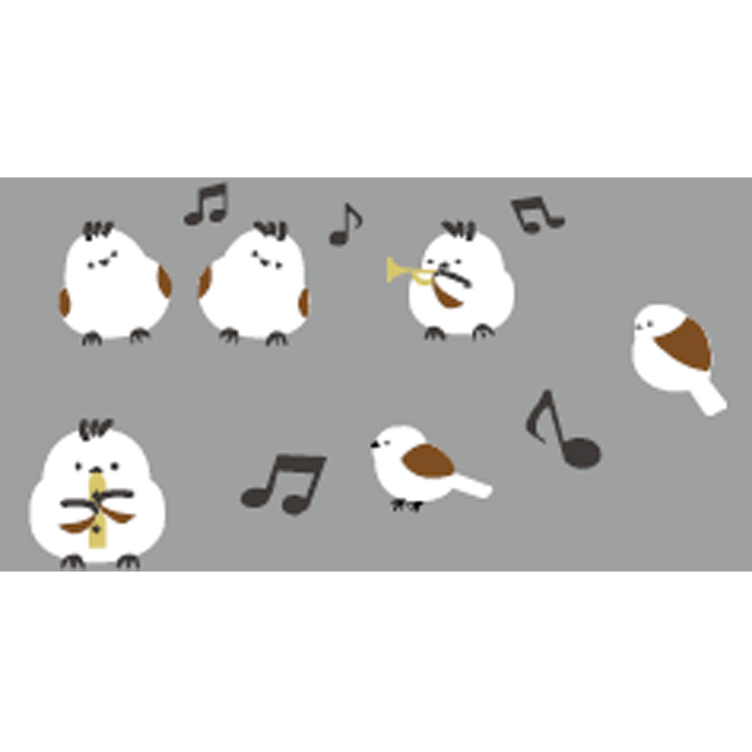 STREAM 5本指 シマエナガ 音楽会 クルー丈 靴下 - 画像2