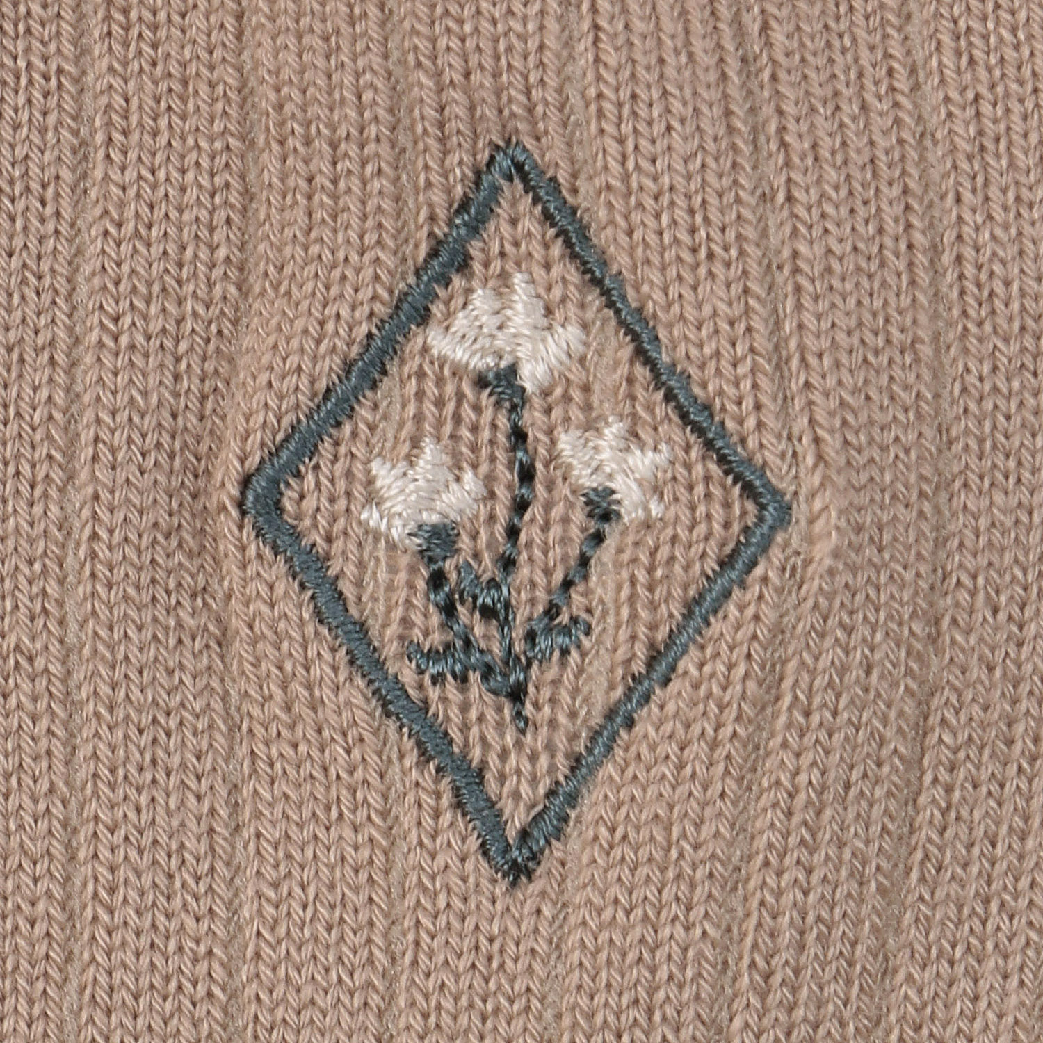 ロークルー丈 フラワー刺繍スパイラル畔 - 画像2