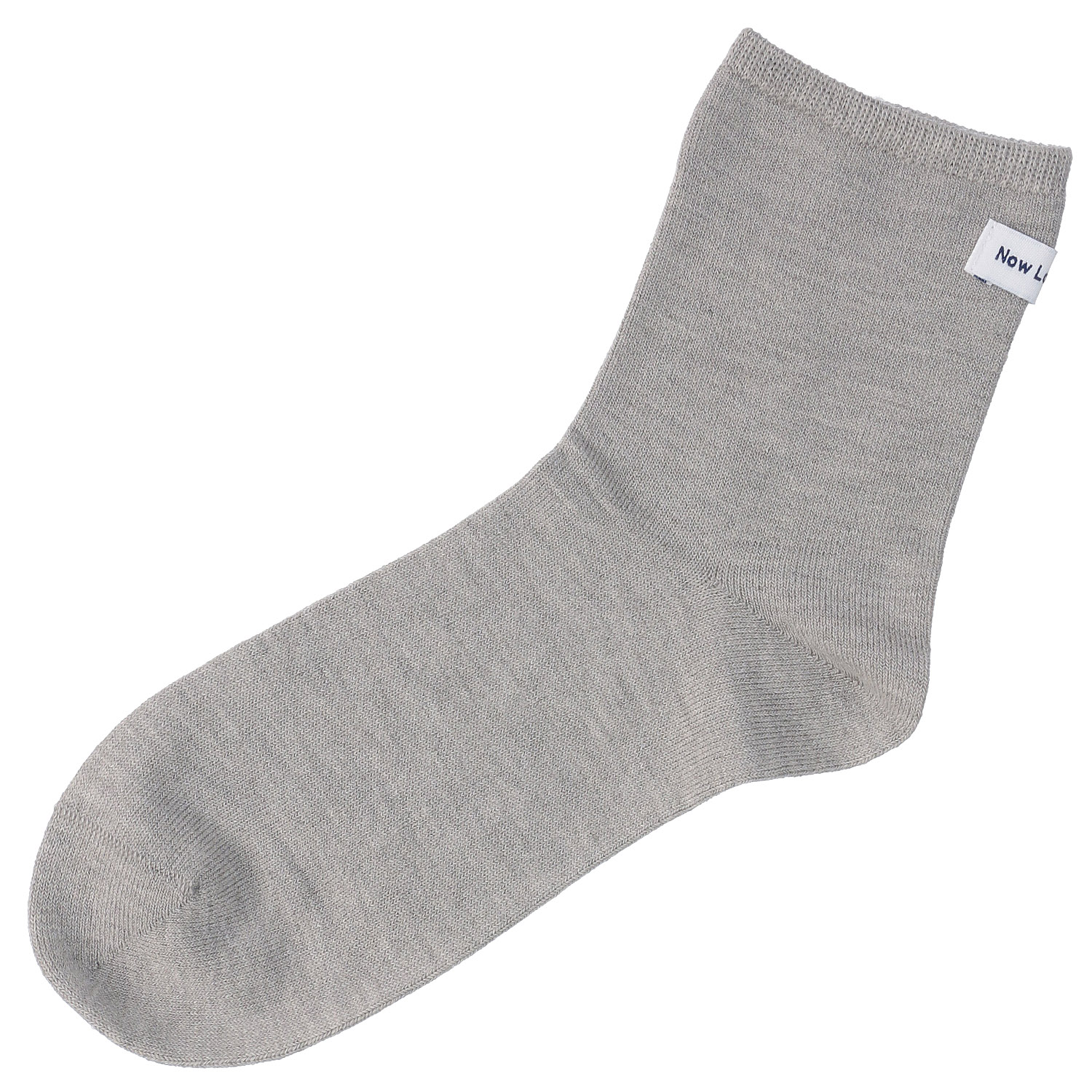 ロークルー丈 吸水速乾ロゴタグ 無地ソックス【在庫限り】 - 画像2