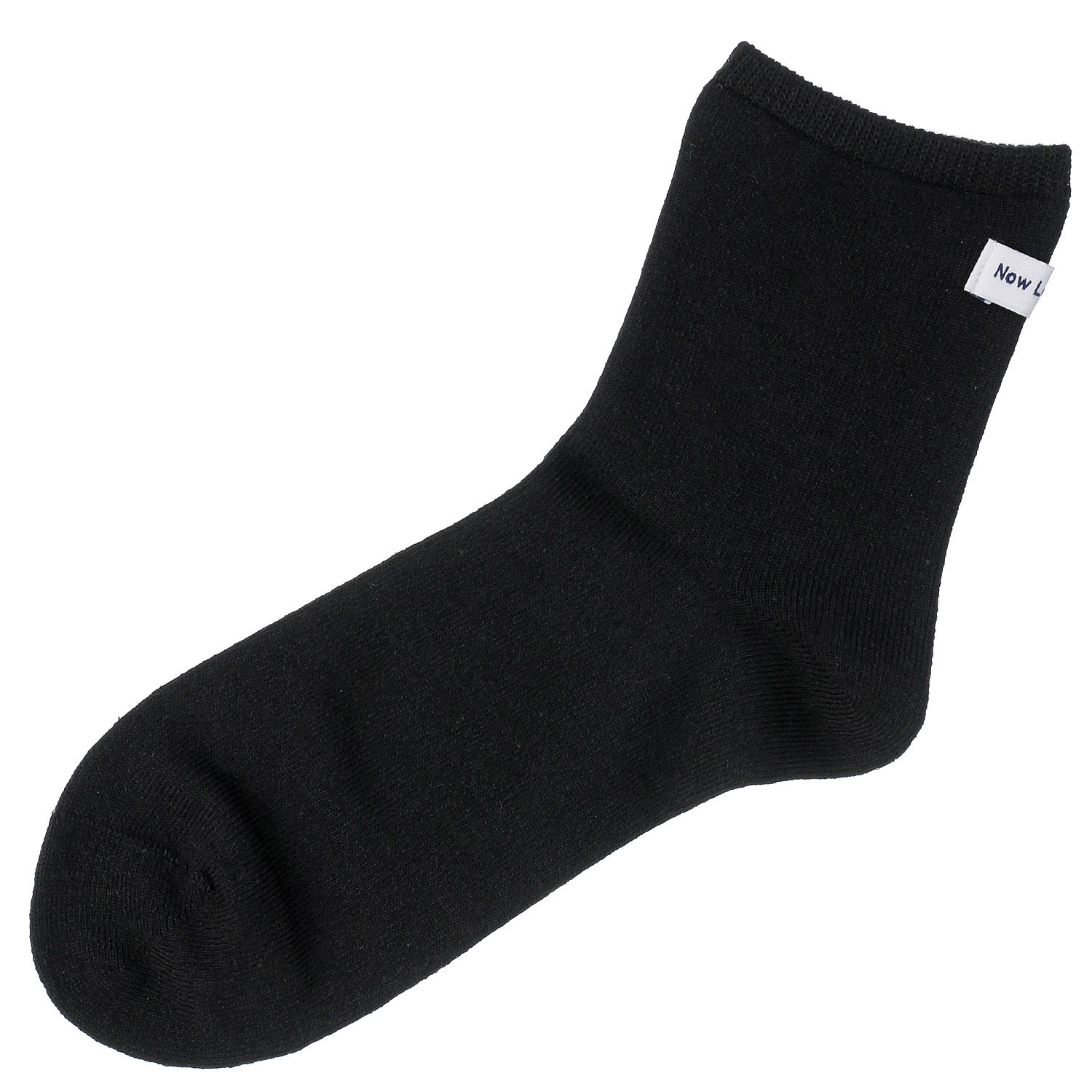 ロークルー丈 吸水速乾ロゴタグ 無地ソックス【在庫限り】 - 画像3