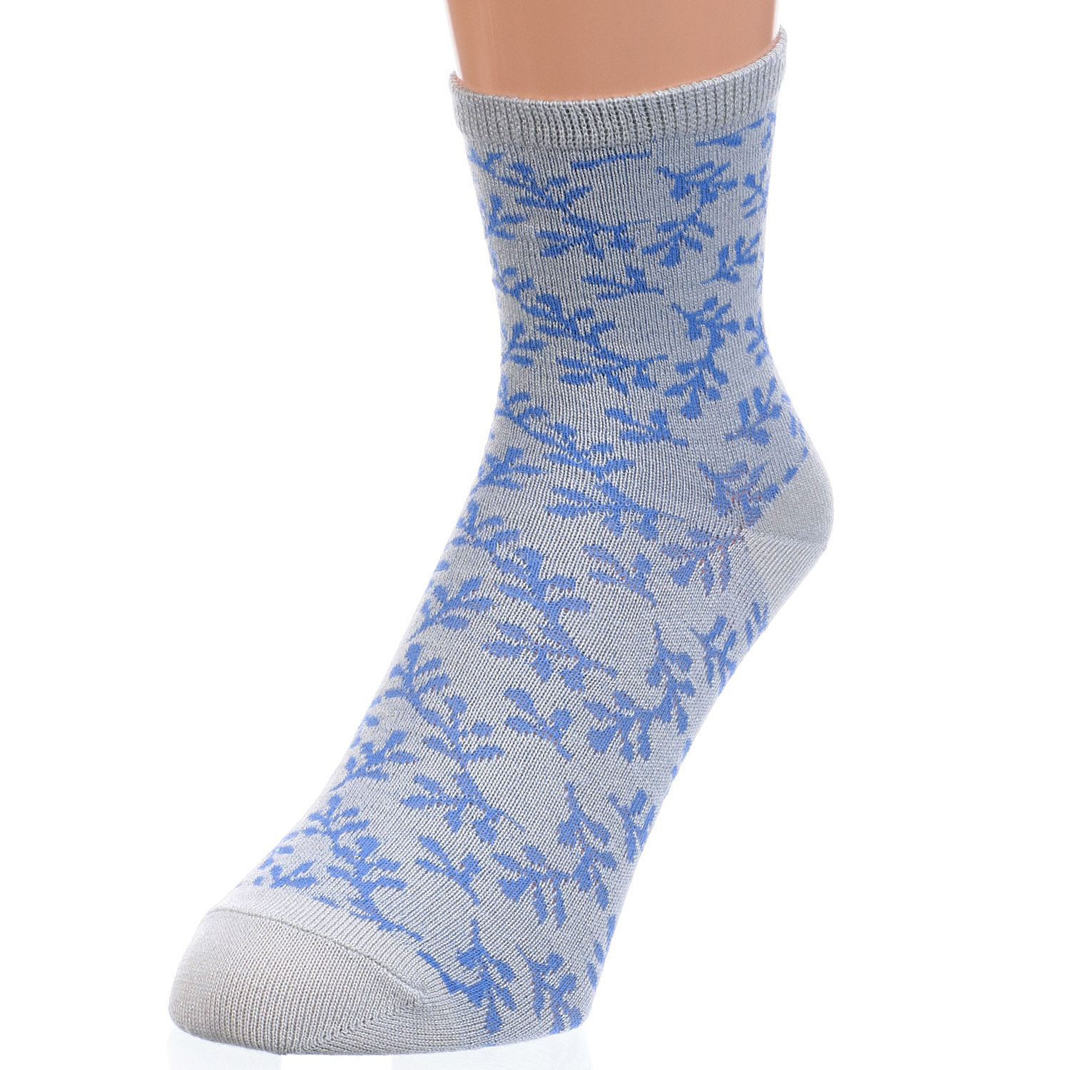 接触冷感 ロークルー丈 スパイラルリーフ - 画像3