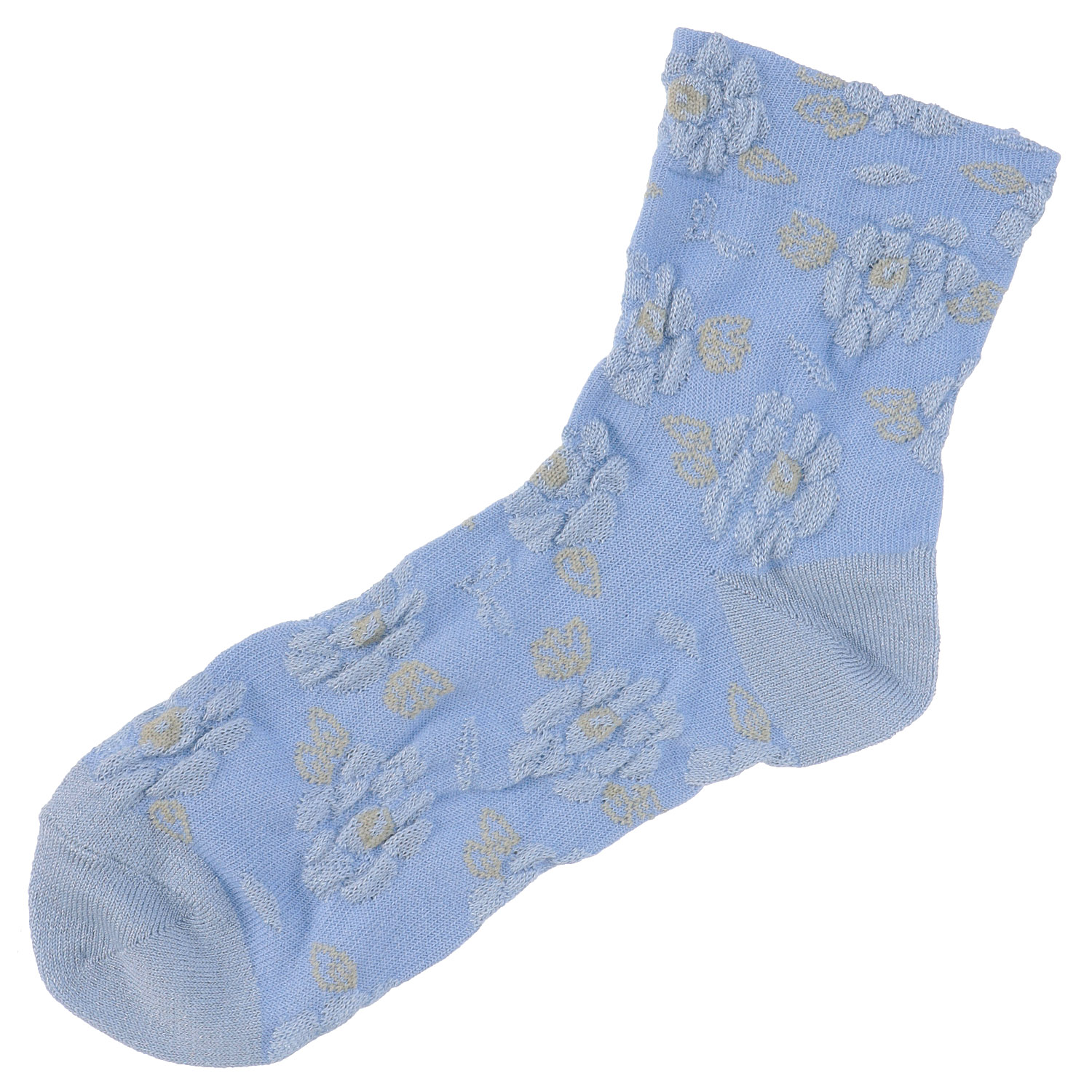 接触冷感 ロークルー丈 深口フロートフラワー - 画像2