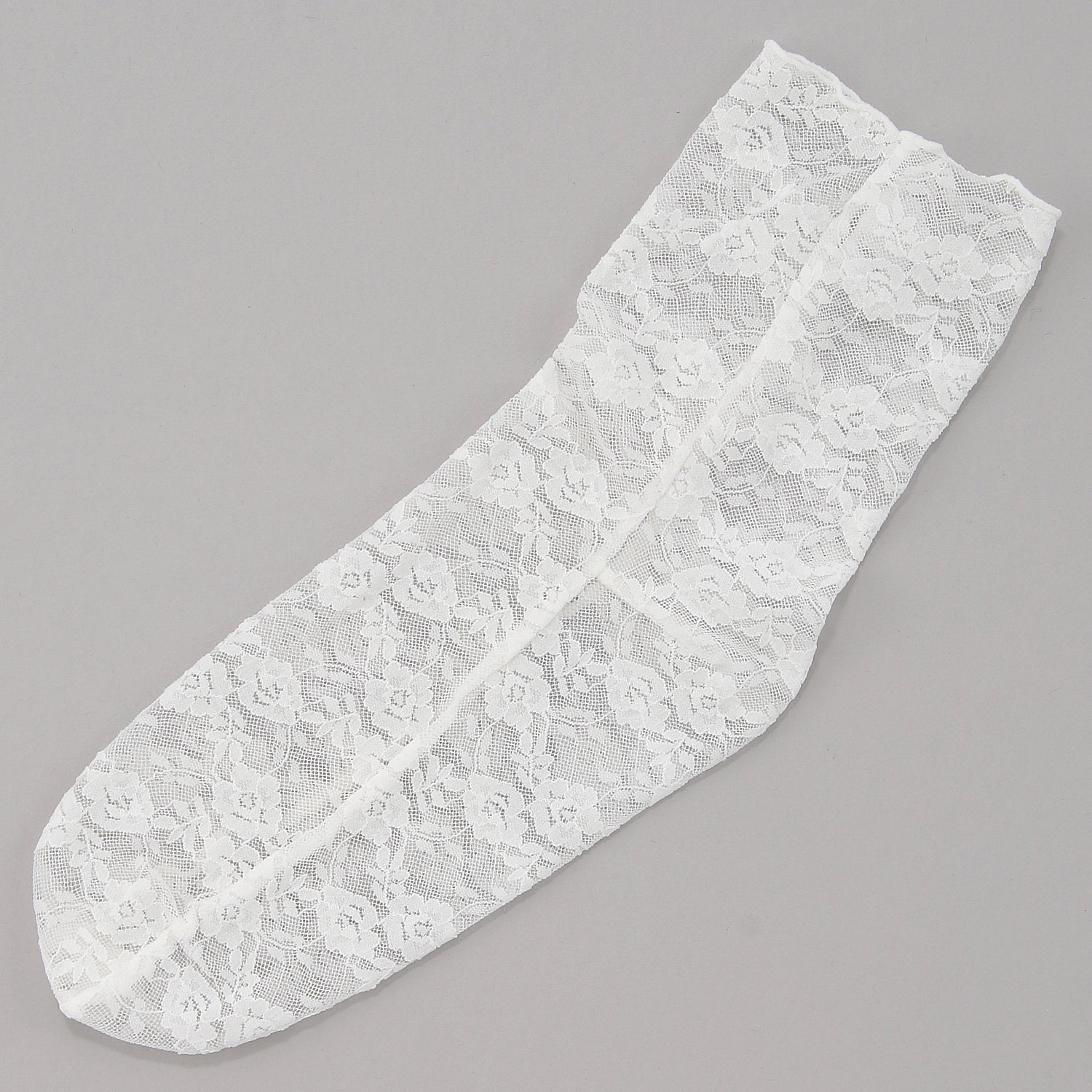 花柄総レース クルーソックス 7色展開 - 画像4