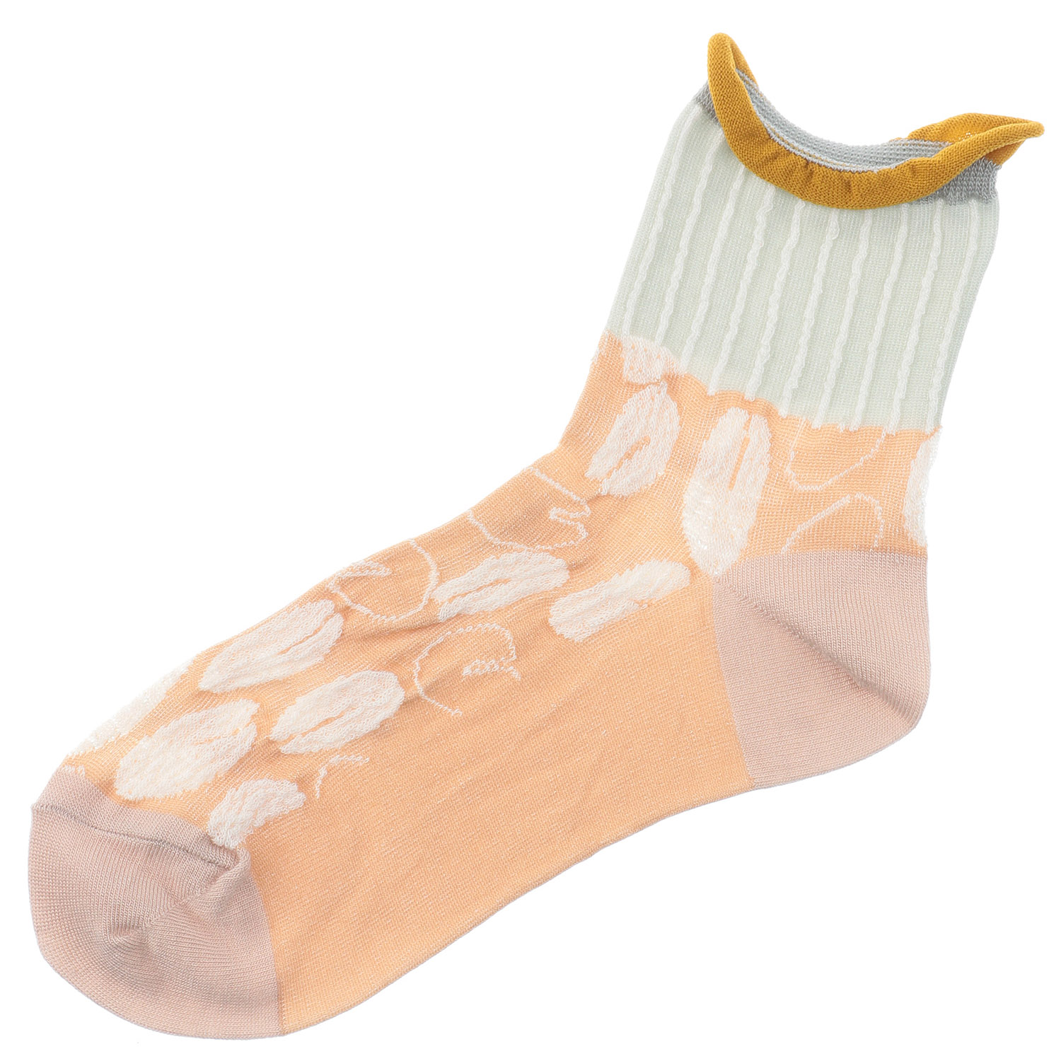 ひやりん抗菌防臭 ロークルー丈 珈琲豆 - 画像2