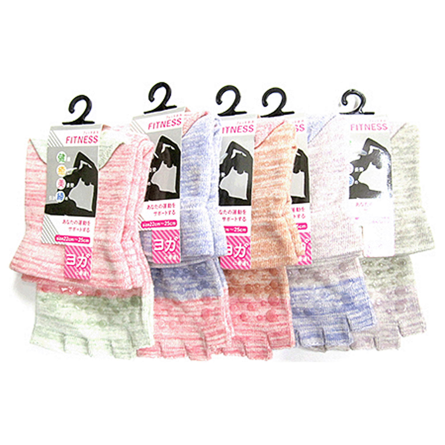 FITNESS ヨガソックス つま先なし - 画像1