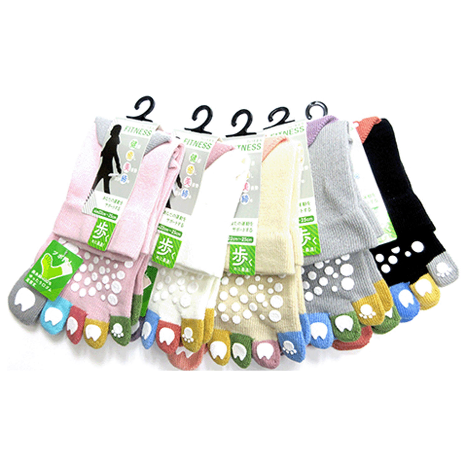 FITNESS ツボ押し 5本指ソックス 指先マルチ - 画像1
