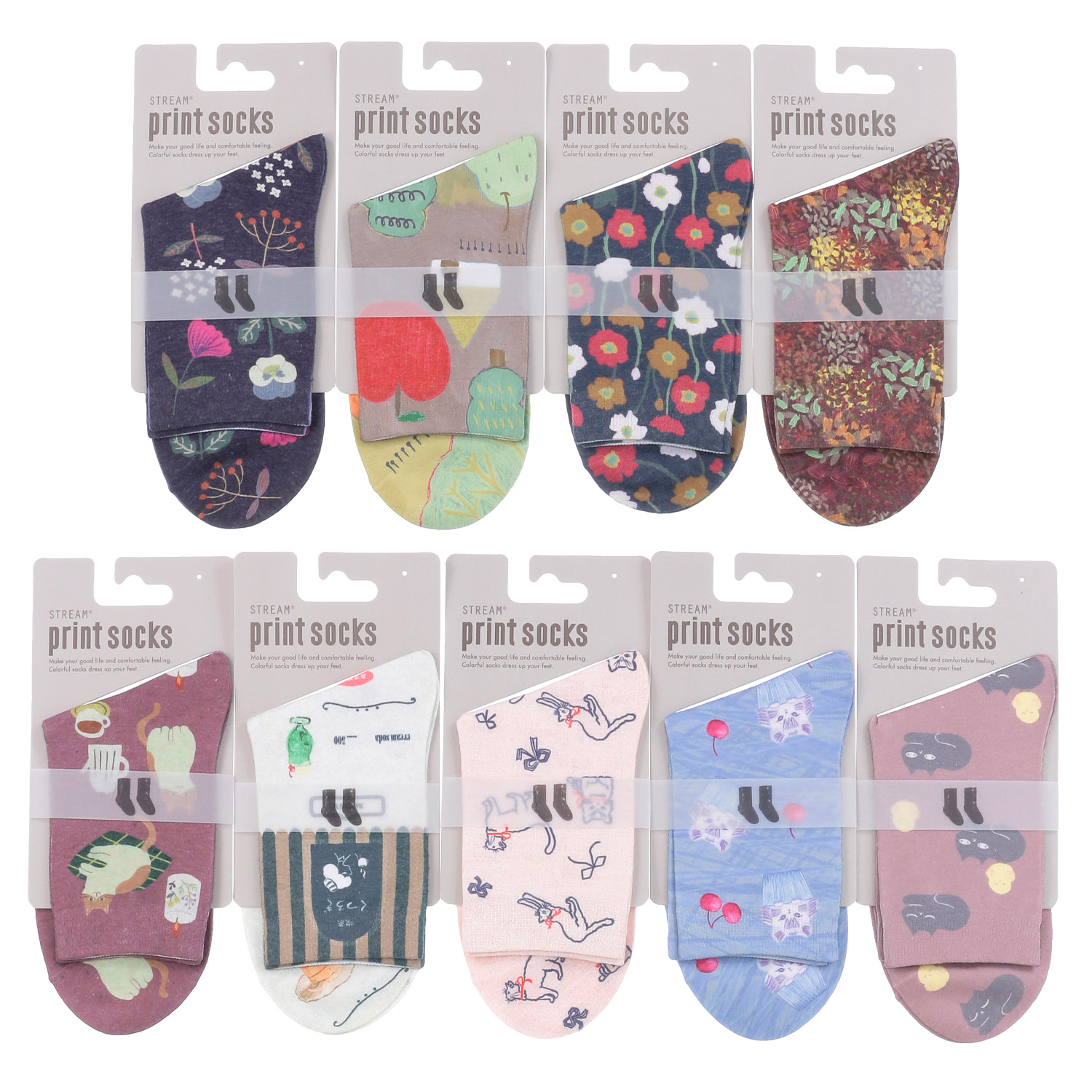 【大人気シリーズ】STREAMプリントソックス 25AW【在庫限り】