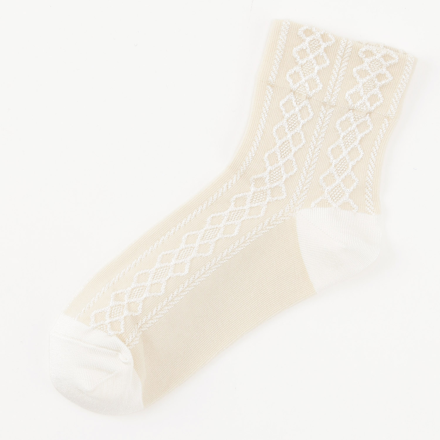 fukusuke FUN 光沢フロート クルー丈ソックス【在庫限り】 - 画像3