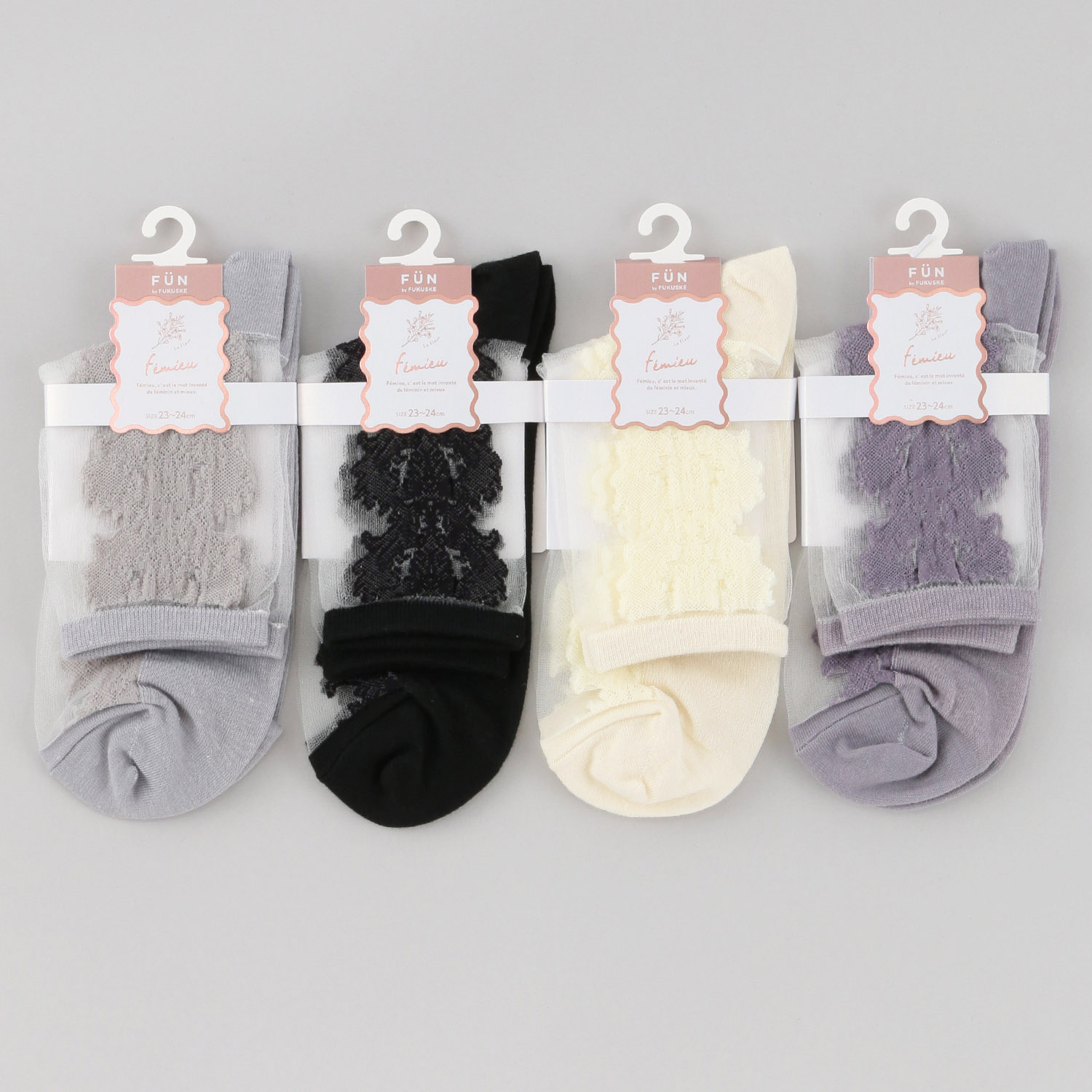 fukusuke FUN フェミュウ シースルーソックス【在庫限り】 - 画像1