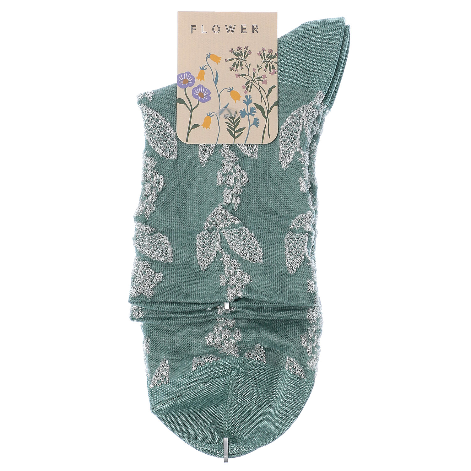 ロークルー丈 深口 スズラン フロート 靴下【在庫限り】 - 画像2