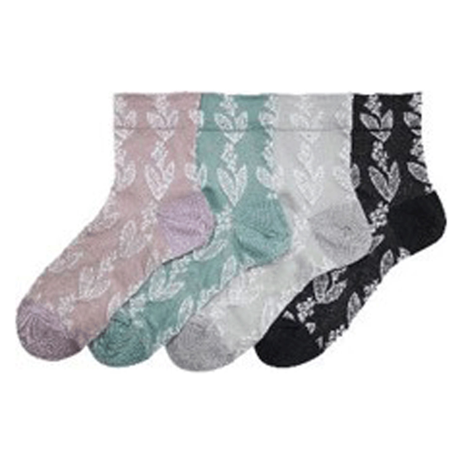 ロークルー丈 深口 スズラン フロート 靴下【在庫限り】 - 画像1