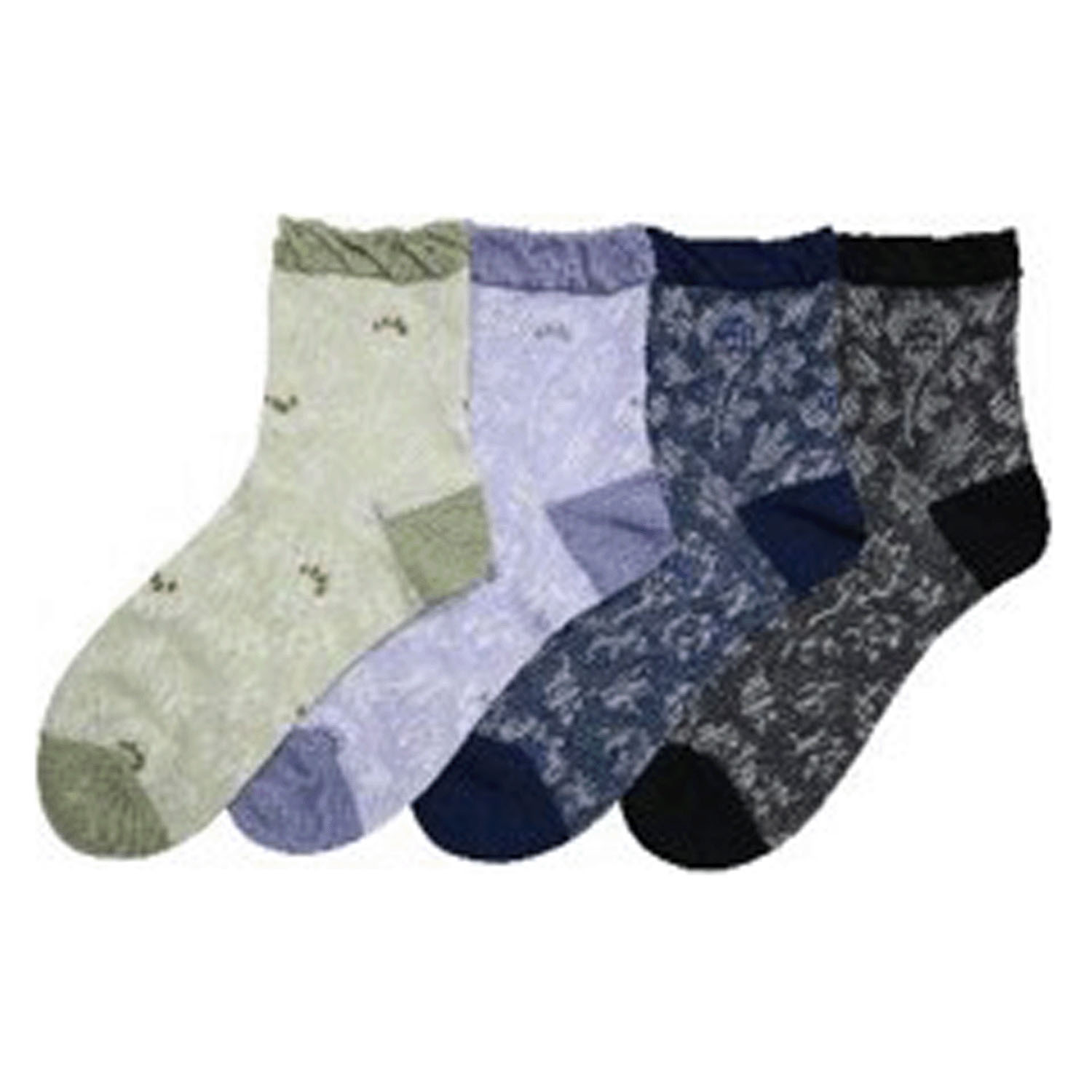 ロークルー丈 ゾッキ フリル ボタニカルフロート 靴下【在庫限り】