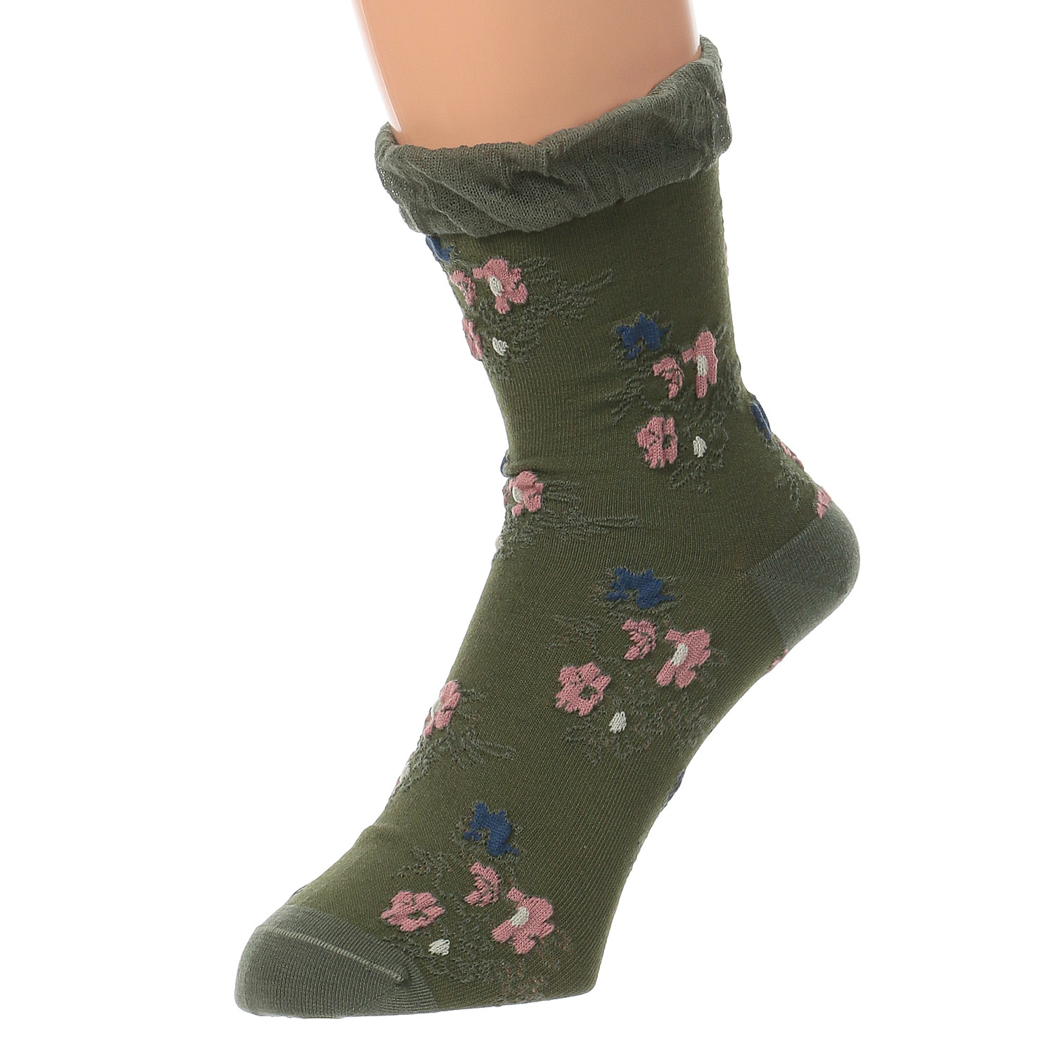 クルー丈 フロート 花柄  靴下【在庫限り】 - 画像2