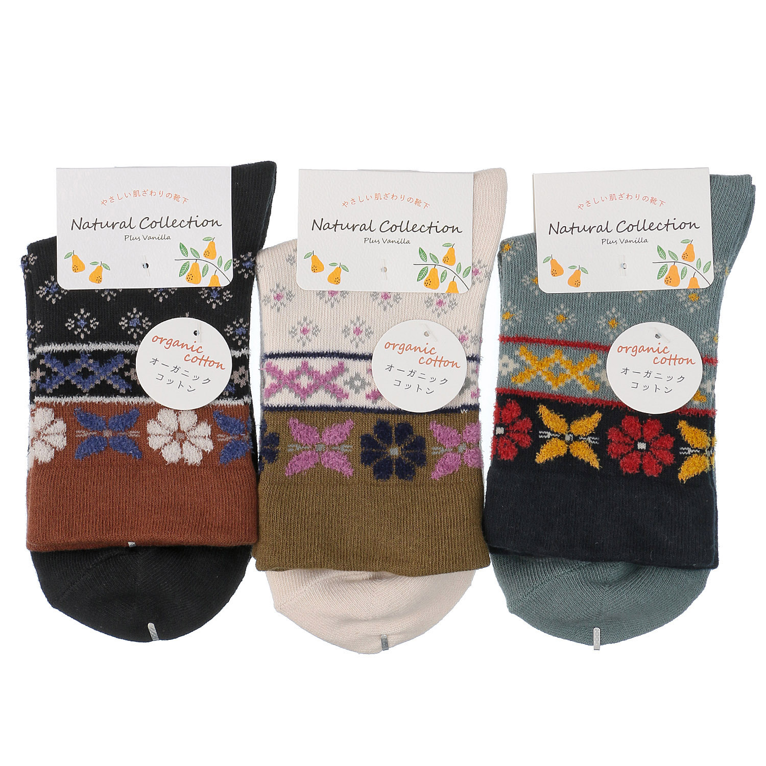 Natural Collection クルー丈 トップモール花柄【在庫限り】 - 画像1