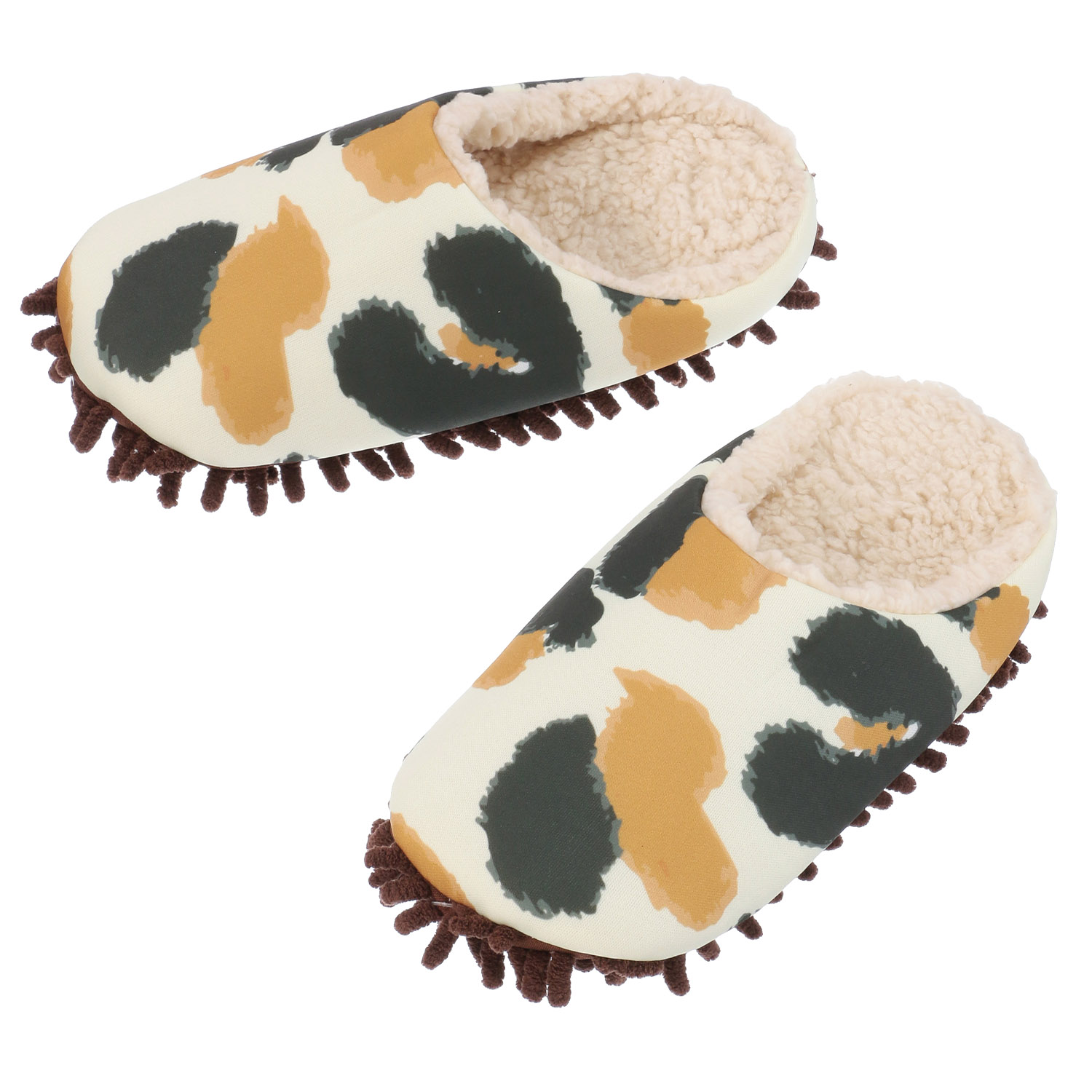 モップ付き 裏ボア ルームシューズ  三毛猫【在庫限り】 - 画像2