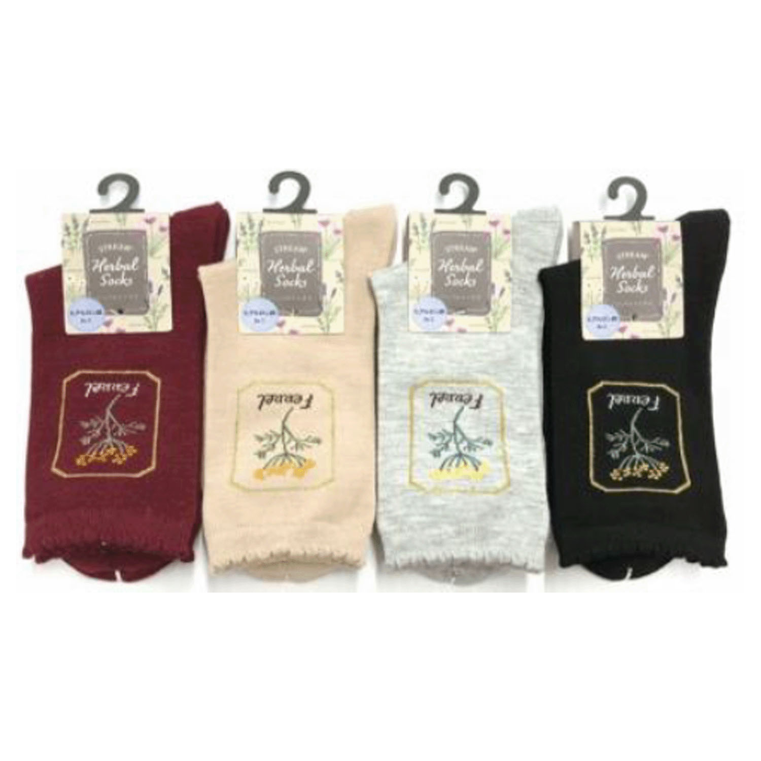 STREAM  ハーバルソックス クルー丈 フェンネル フレーム 靴下【在庫限り】 - 画像1